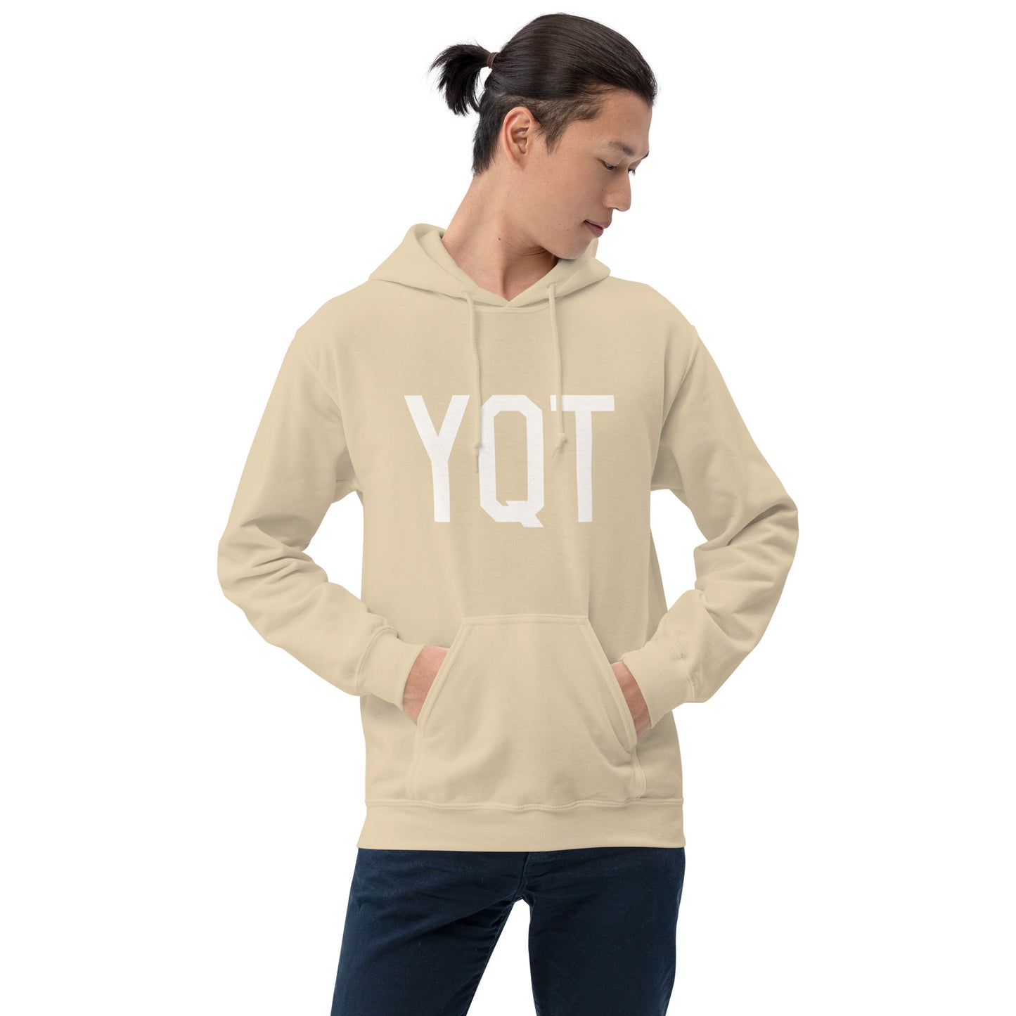 Unisex Hoodie - White Graphic • YQT Thunder Bay • YHM Designs - Image 01