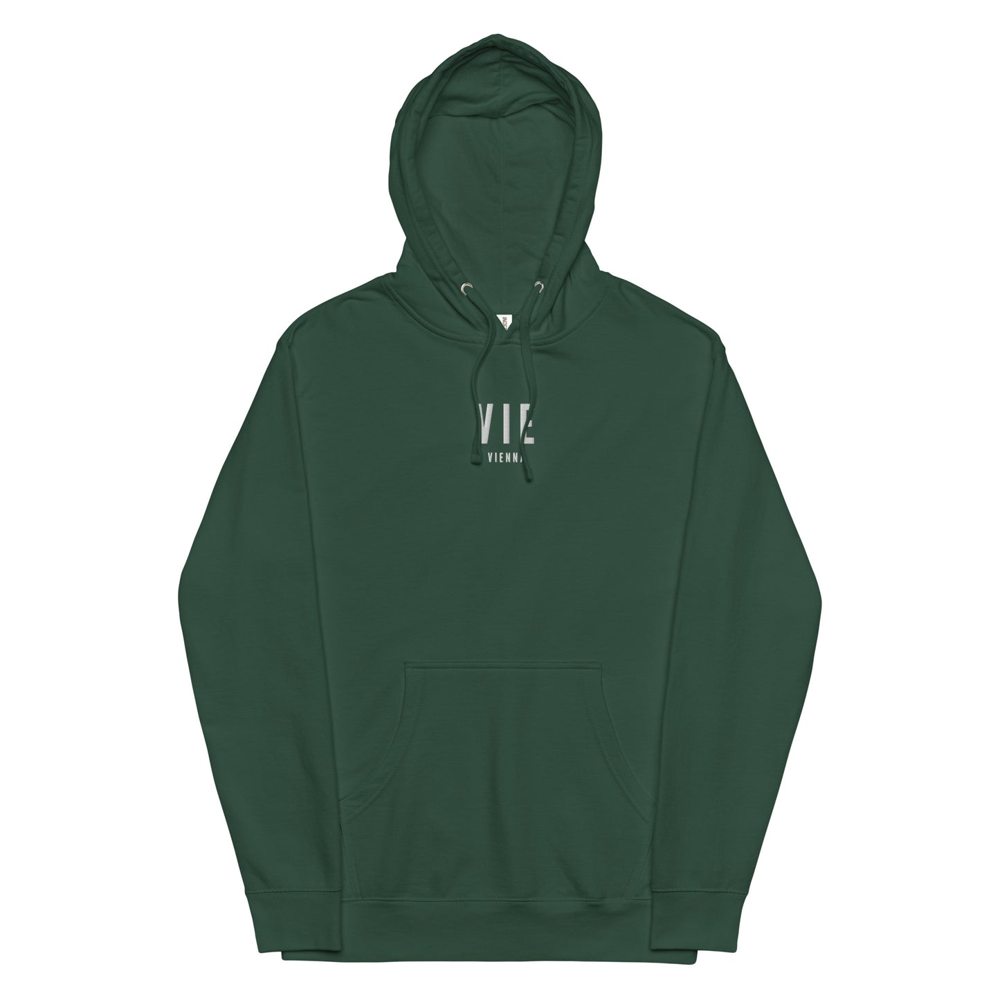 Embroidered Midweight Hoodie - White • VIE Vienna • YHM Designs - Image 13