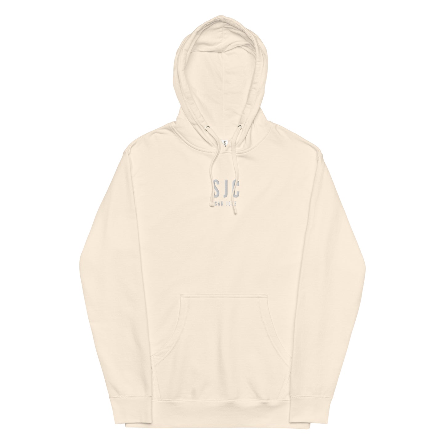 SJC San Jose Midweight Hoodie • Airport Code & City Name in White • YHM Designs - Image 17