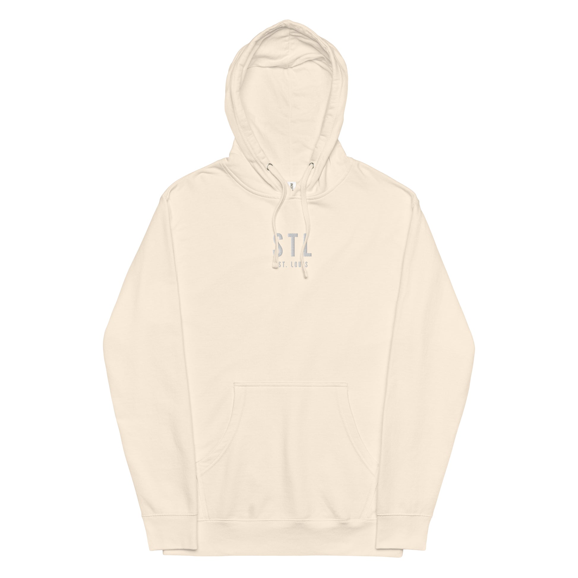 Embroidered Midweight Hoodie - White • STL St. Louis • YHM Designs - Image 17