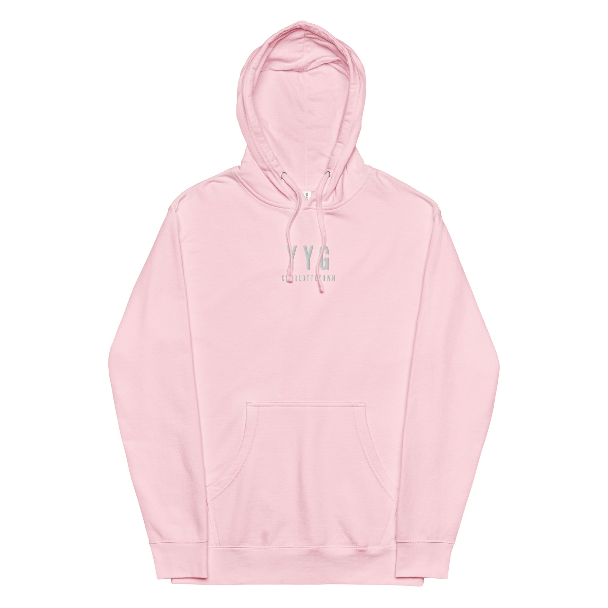 Embroidered Midweight Hoodie - White • YYG Charlottetown • YHM Designs - Image 15