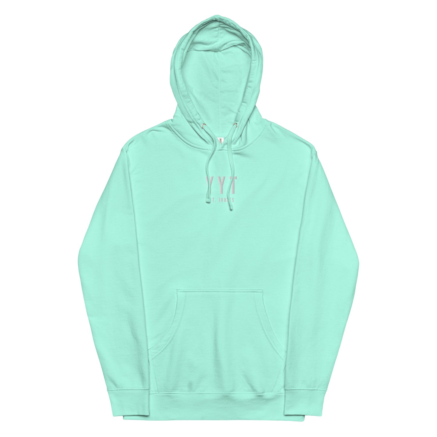 Embroidered Midweight Hoodie - White • YYT St. John's • YHM Designs - Image 16