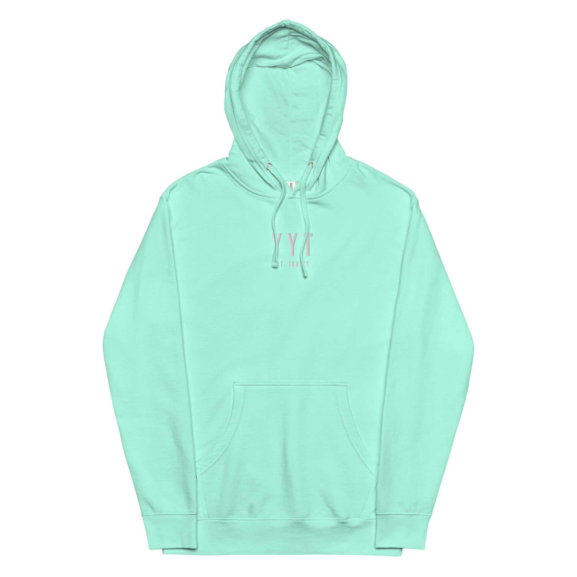 Embroidered Midweight Hoodie - White • YYT St. John's • YHM Designs - Image 16