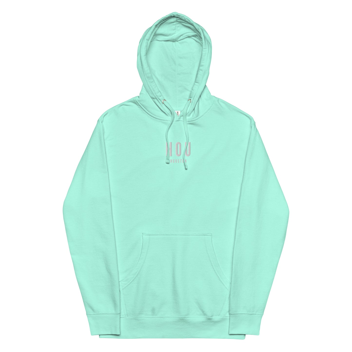 Embroidered Midweight Hoodie - White • HOU Houston • YHM Designs - Image 16
