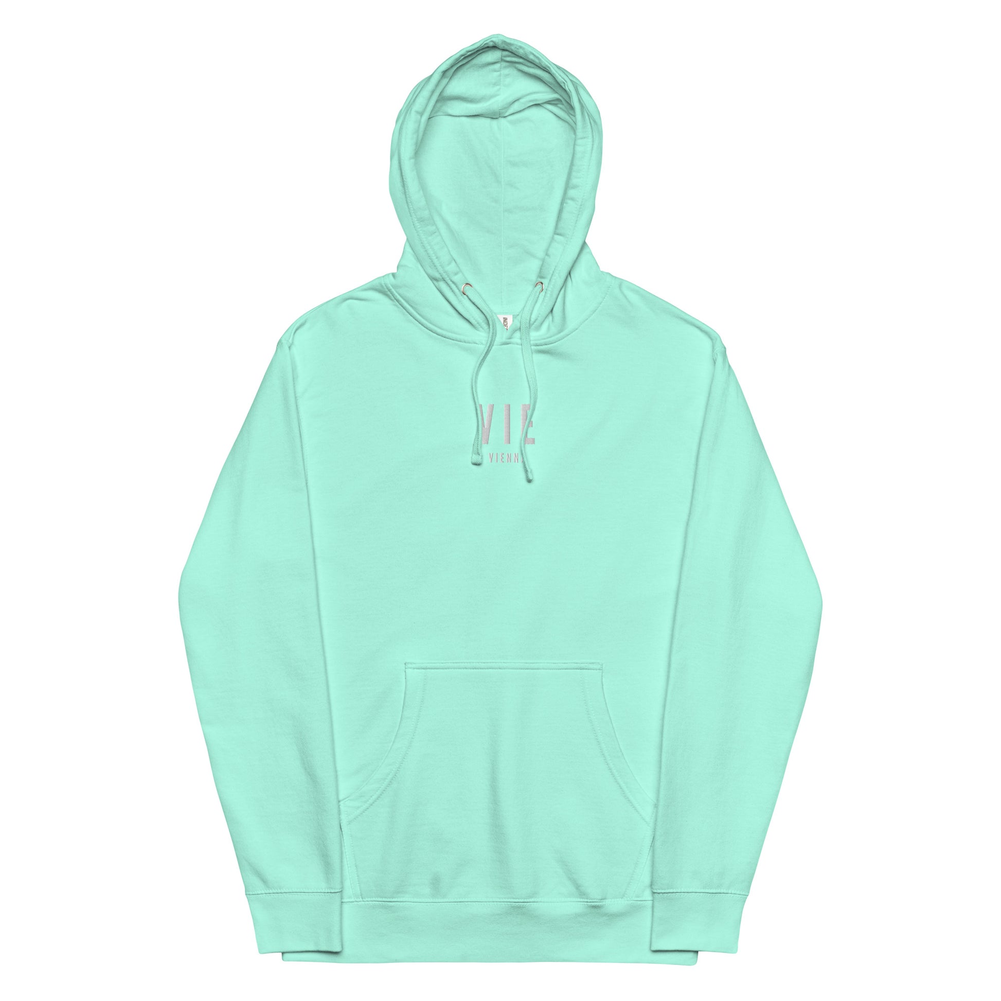Embroidered Midweight Hoodie - White • VIE Vienna • YHM Designs - Image 16