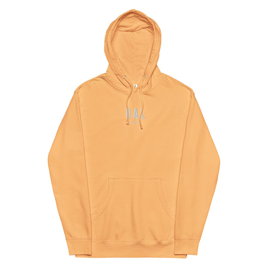 Embroidered Midweight Hoodie - White • DAL Dallas • YHM Designs - Image 01