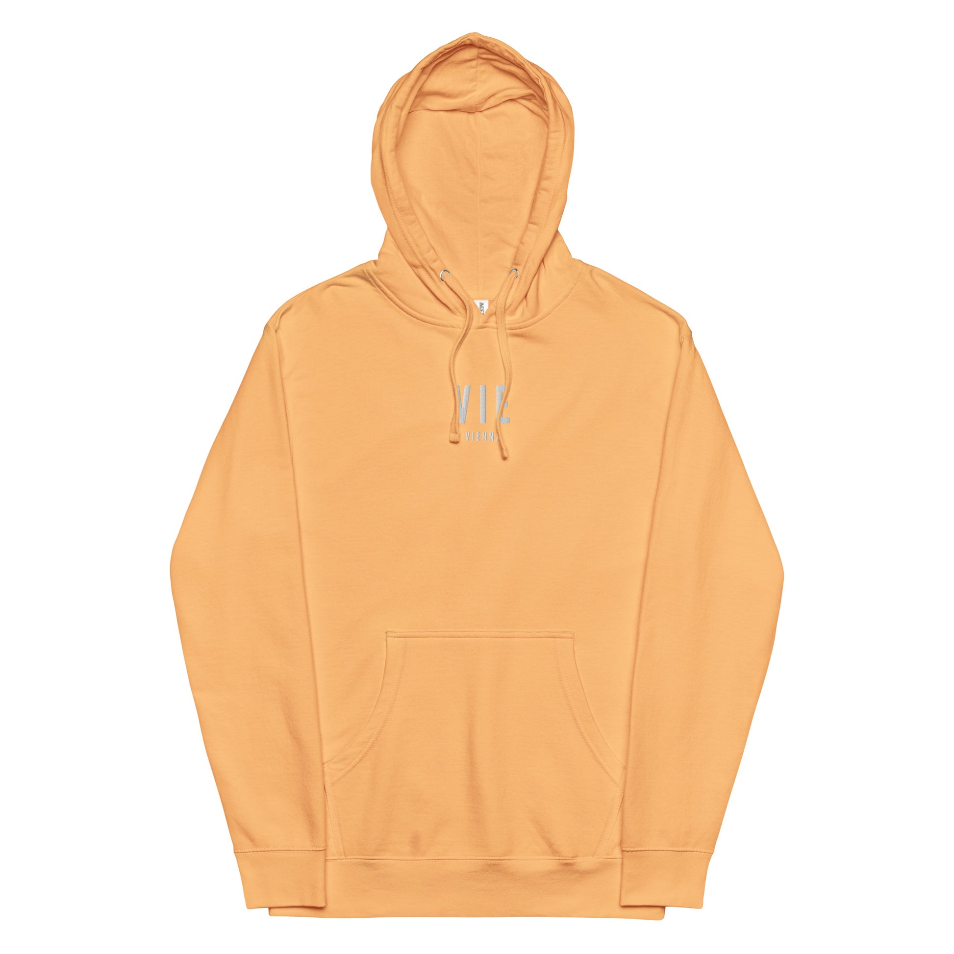 Embroidered Midweight Hoodie - White • VIE Vienna • YHM Designs - Image 01