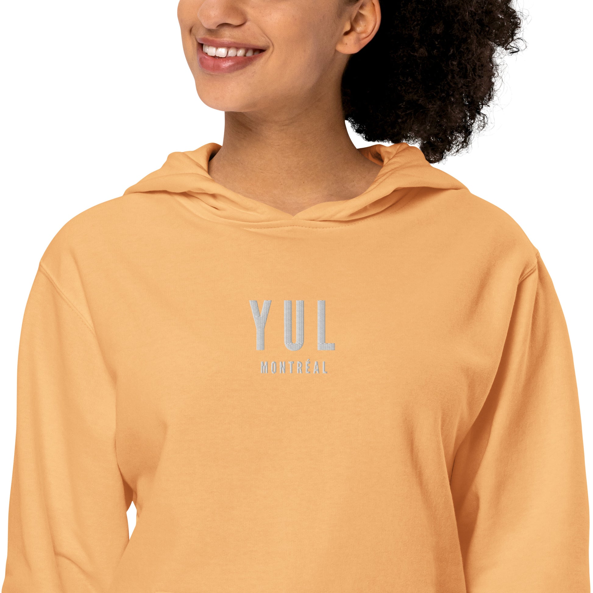 City Midweight Hoodie - White • YUL Montreal • YHM Designs - Image 05