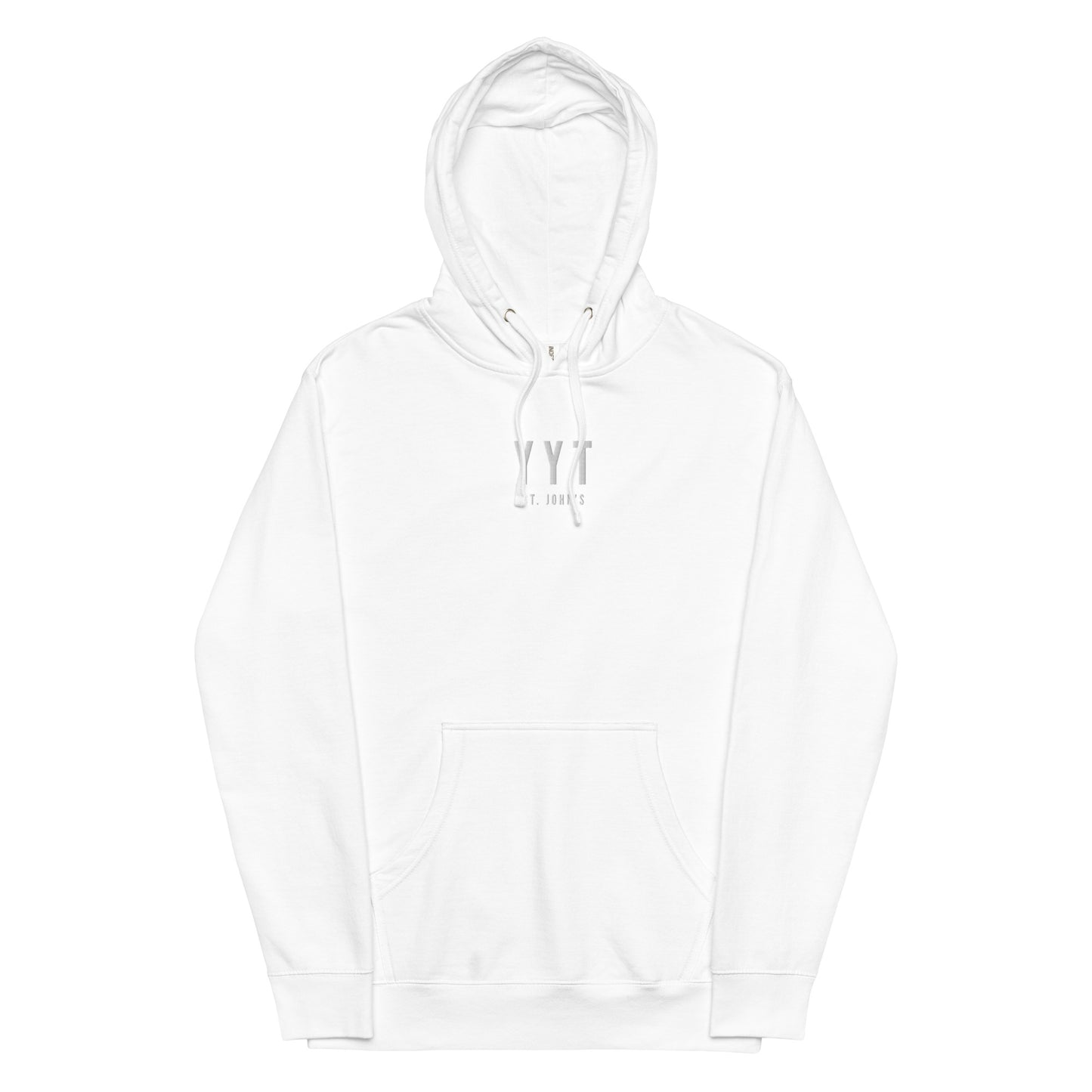 Embroidered Midweight Hoodie - White • YYT St. John's • YHM Designs - Image 18