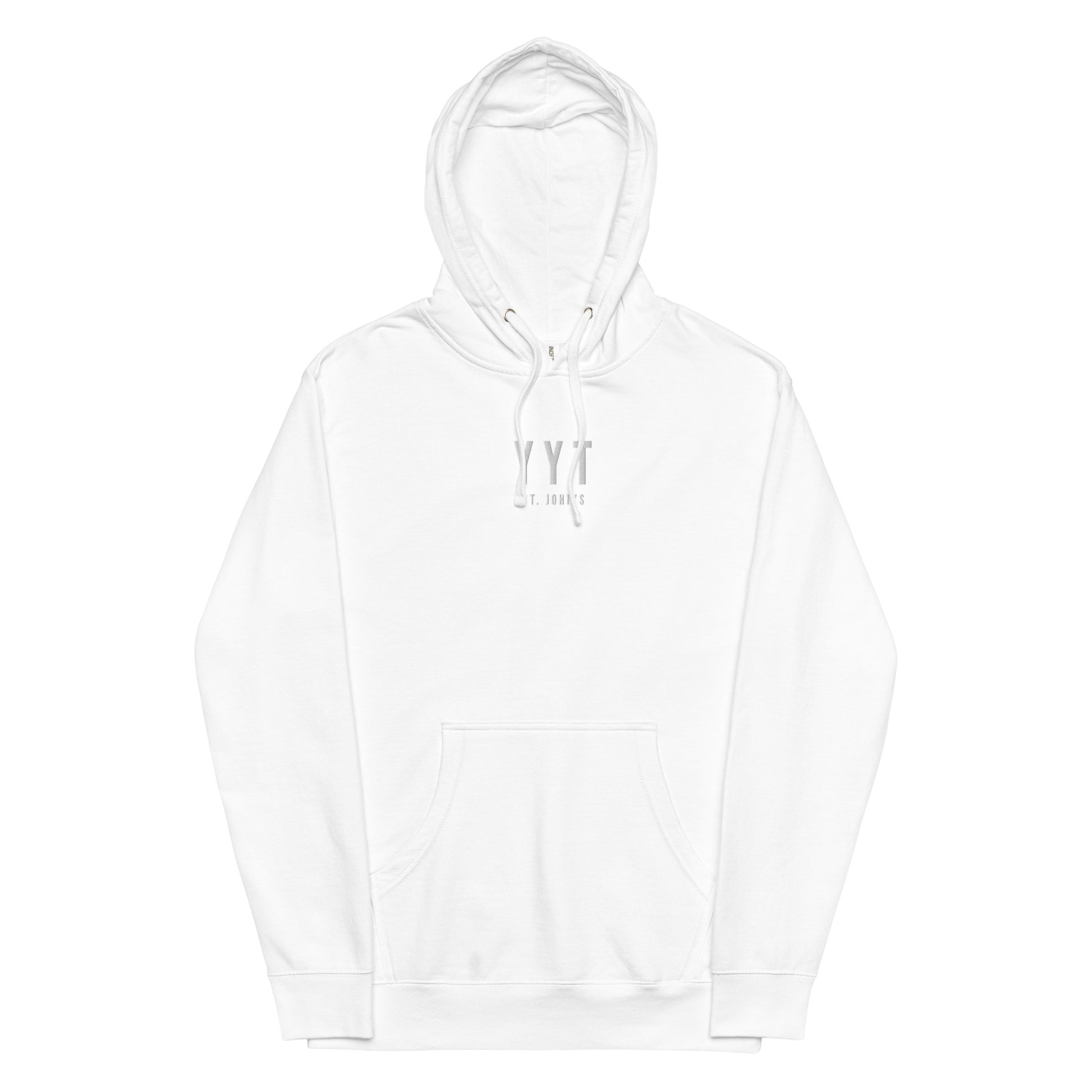 Embroidered Midweight Hoodie - White • YYT St. John's • YHM Designs - Image 18