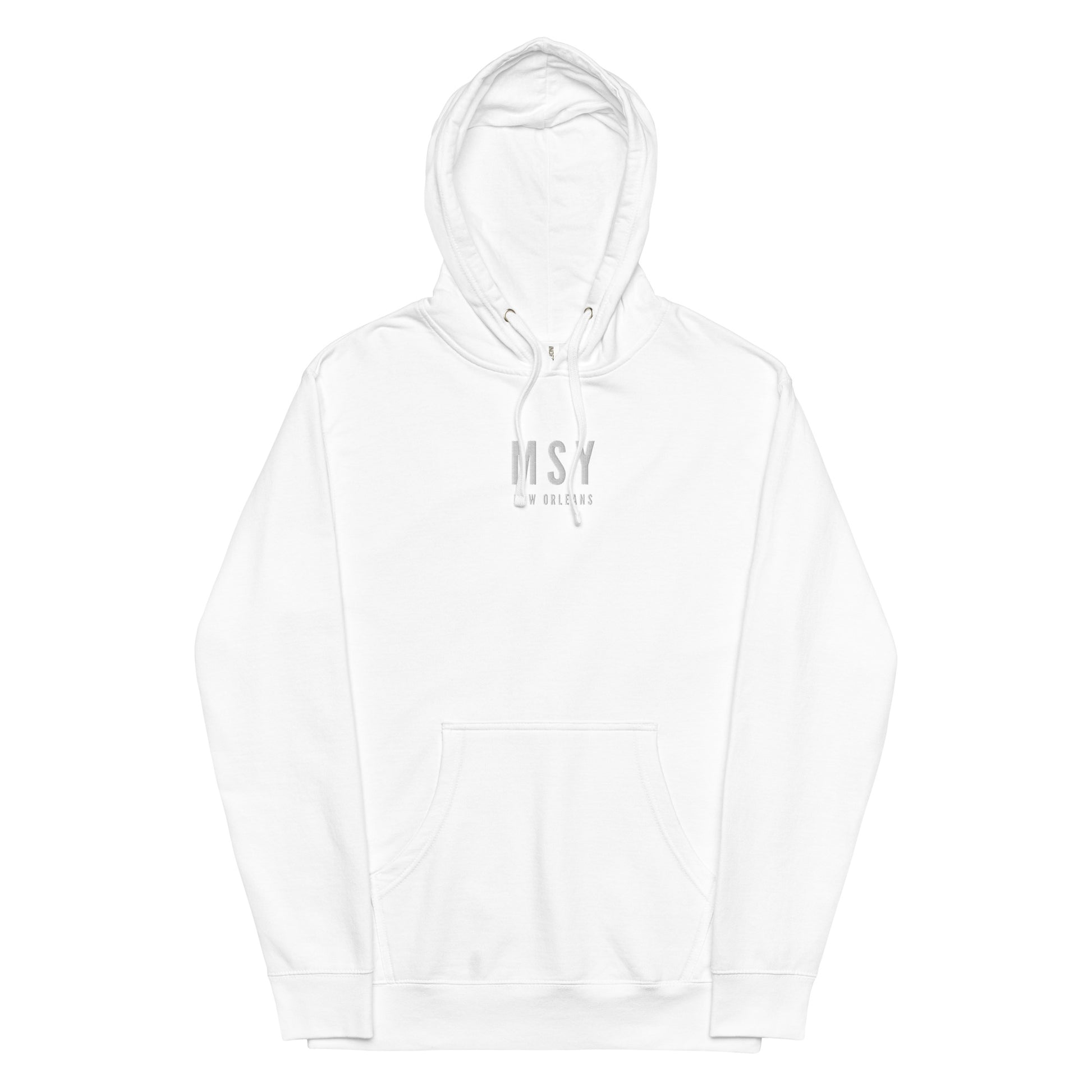 City Midweight Hoodie - White • MSY New Orleans • YHM Designs - Image 18