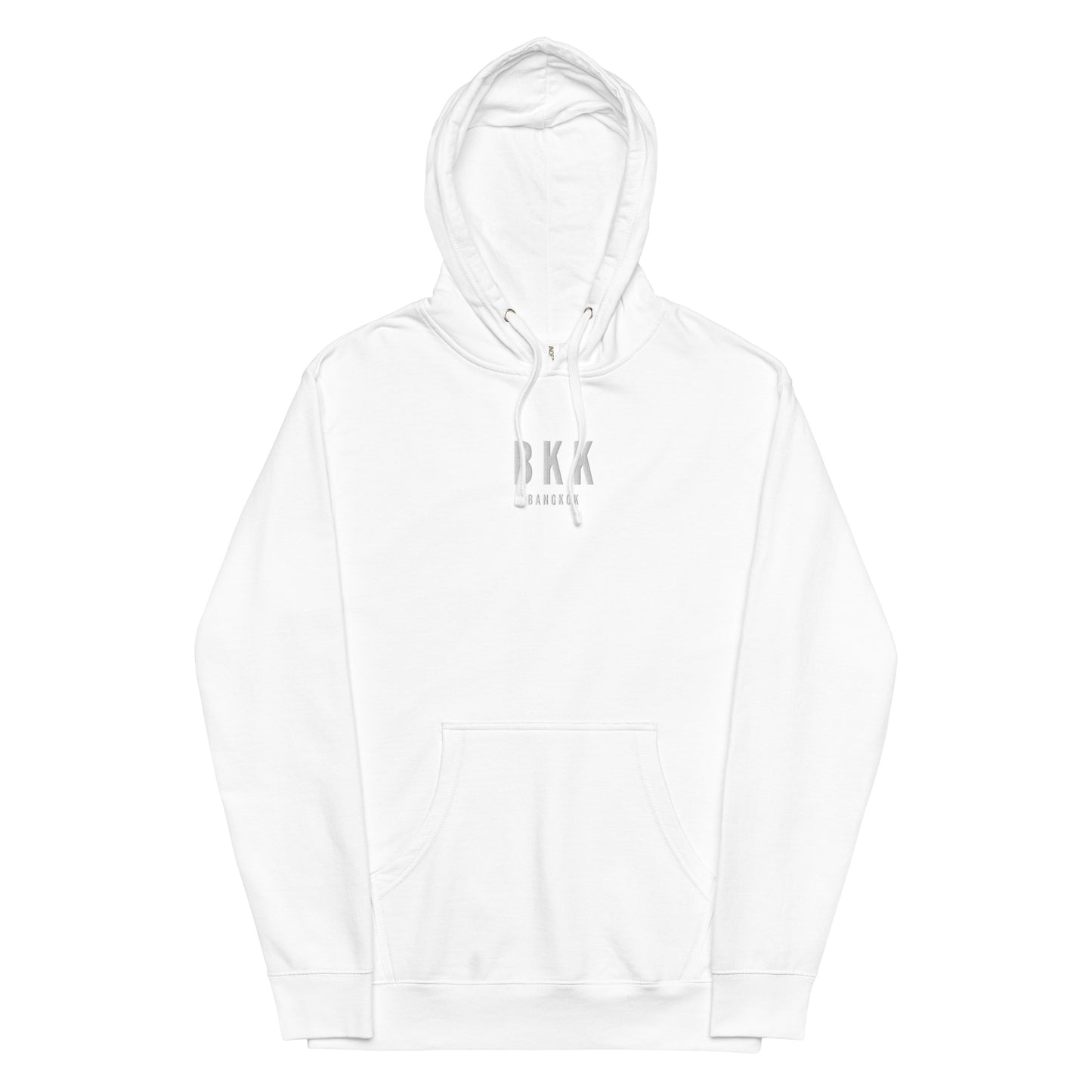 Embroidered Midweight Hoodie - White • BKK Bangkok • YHM Designs - Image 18