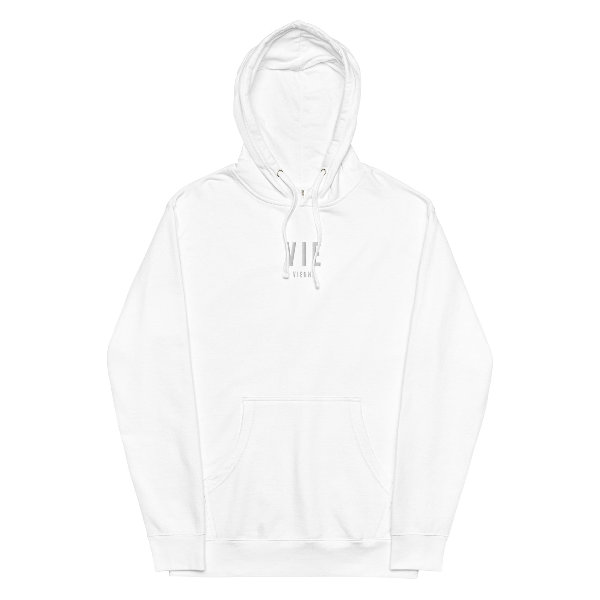 Embroidered Midweight Hoodie - White • VIE Vienna • YHM Designs - Image 18