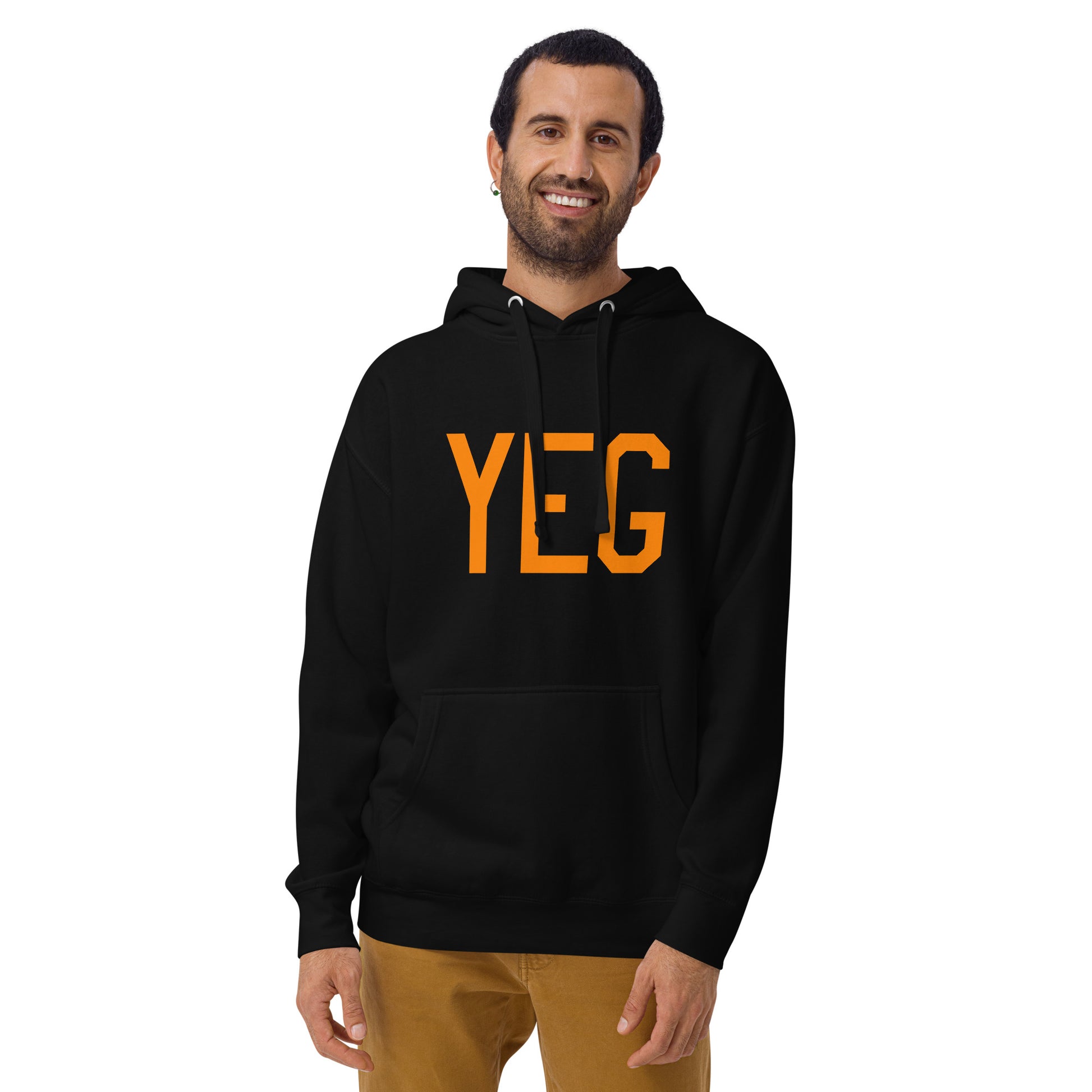 Premium Hoodie - Orange Graphic • YEG Edmonton • YHM Designs - Image 01