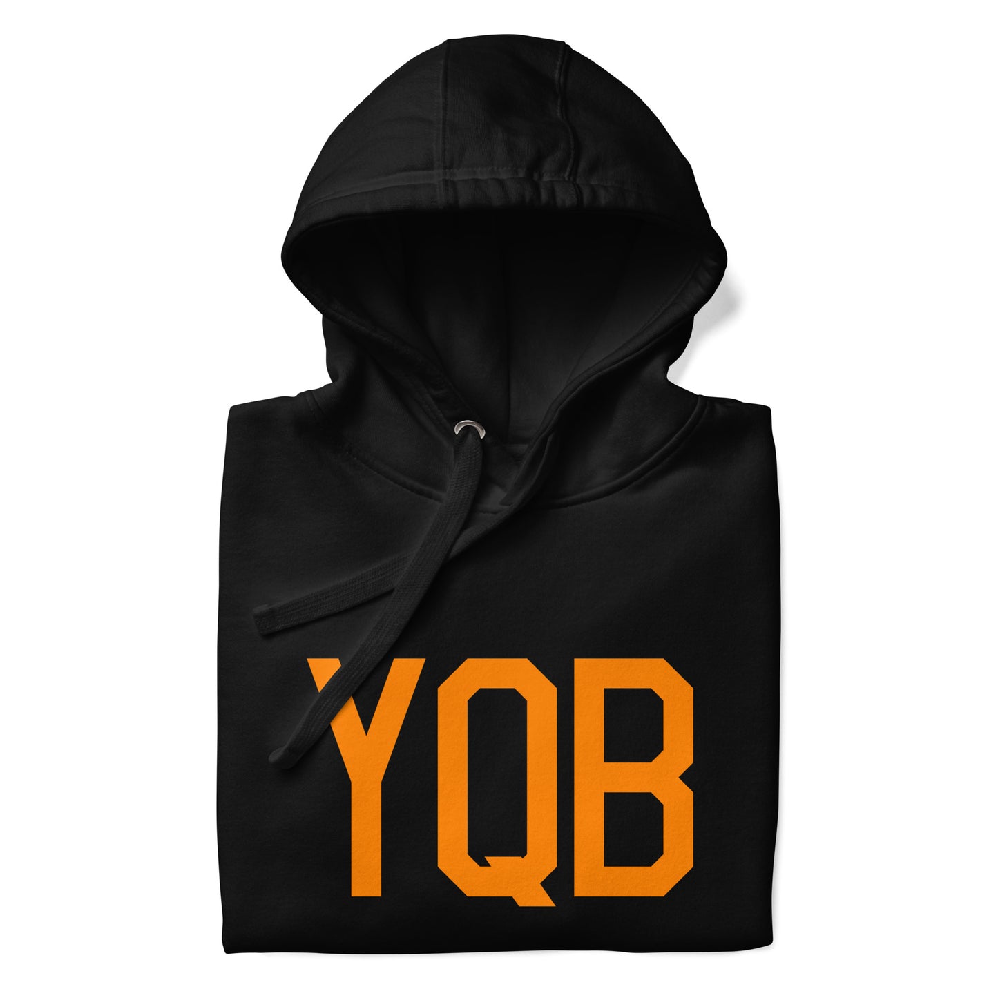 Premium Hoodie - Orange Graphic • YQB Quebec City • YHM Designs - Image 03
