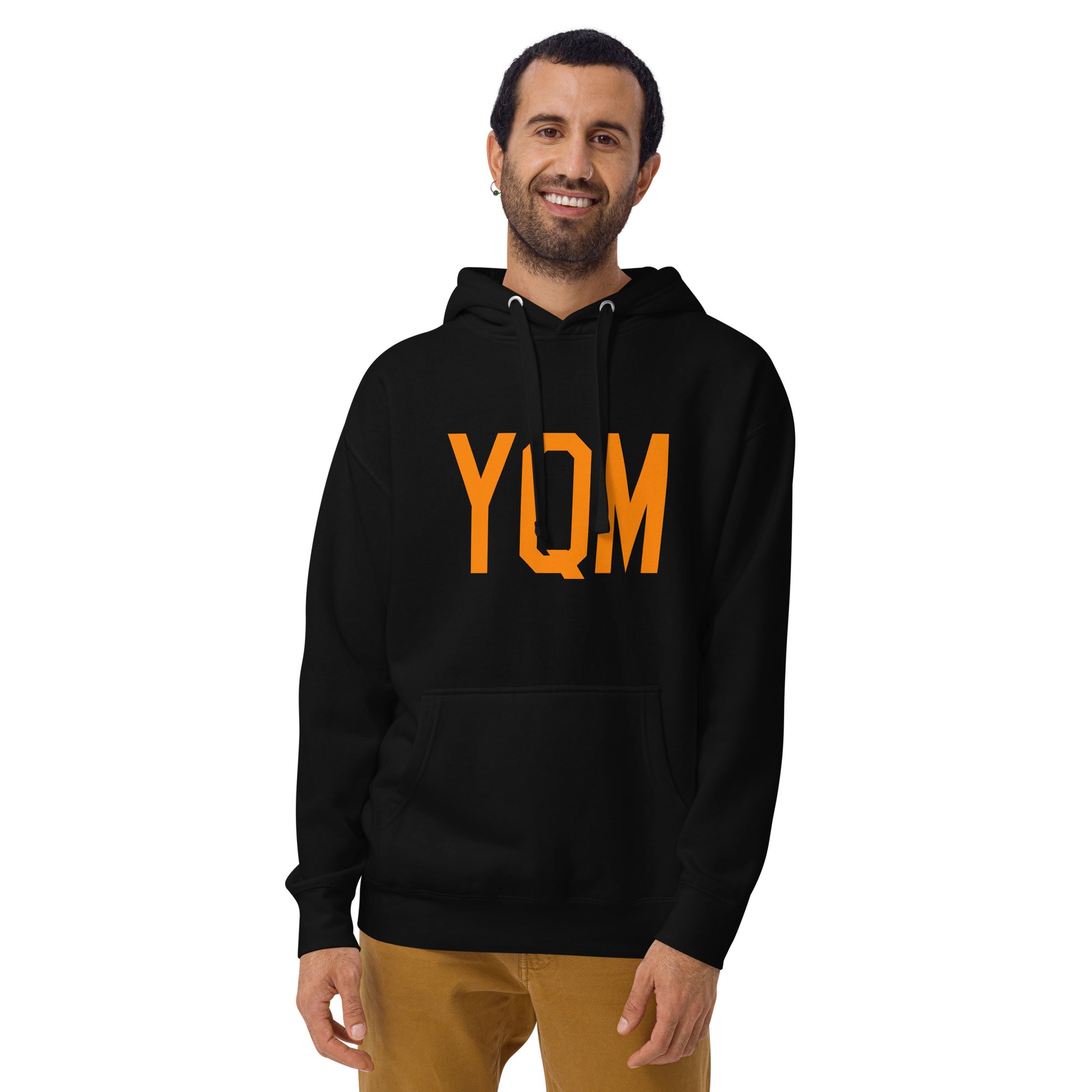 Premium Hoodie - Orange Graphic • YQM Moncton • YHM Designs - Image 01