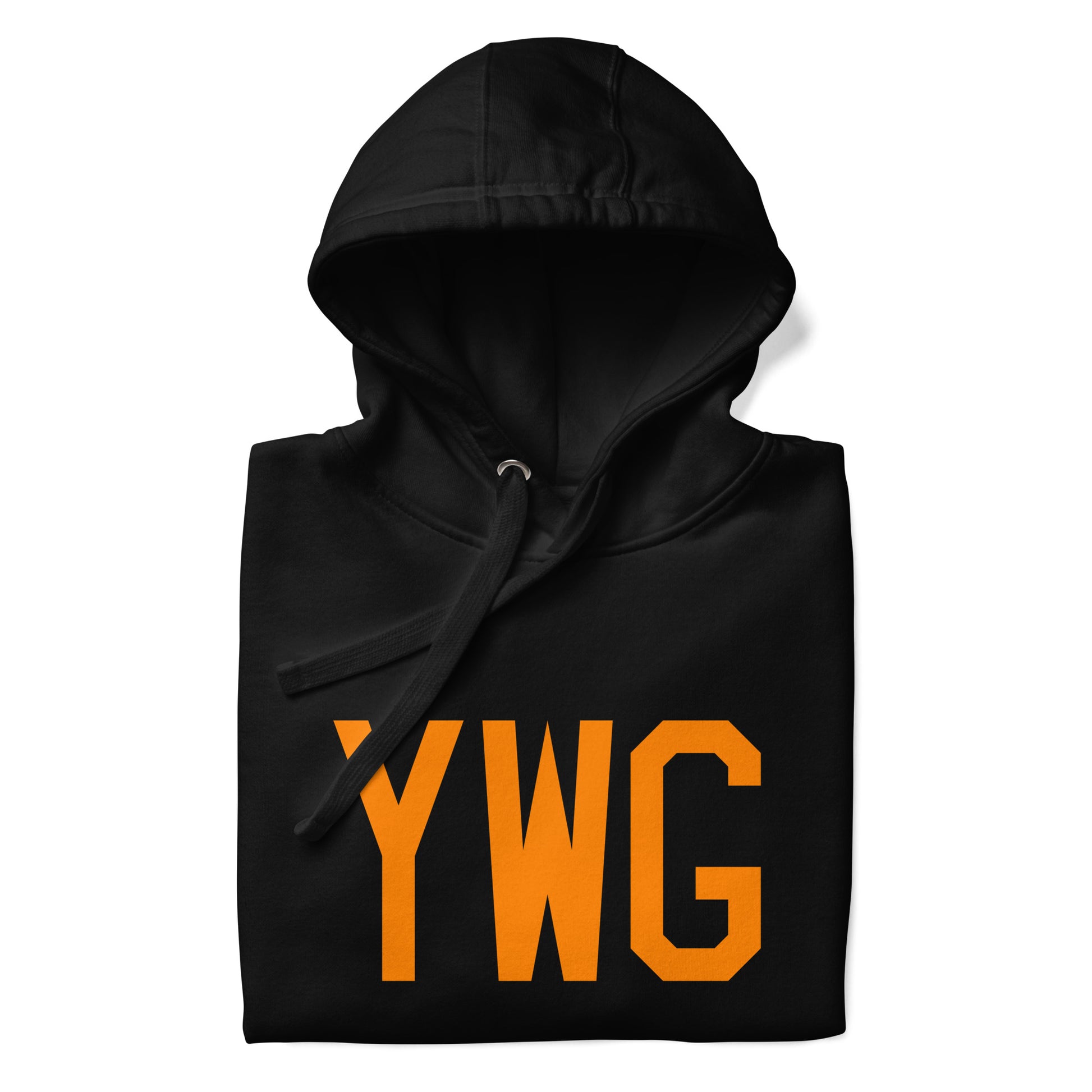 Premium Hoodie - Orange Graphic • YWG Winnipeg • YHM Designs - Image 03