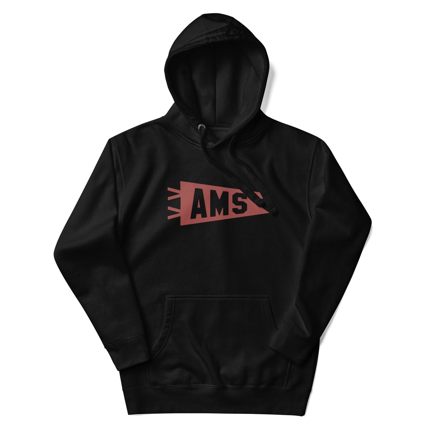Airport Code Premium Hoodie - Terracotta Graphic • AMS Amsterdam • YHM Designs - Image 10
