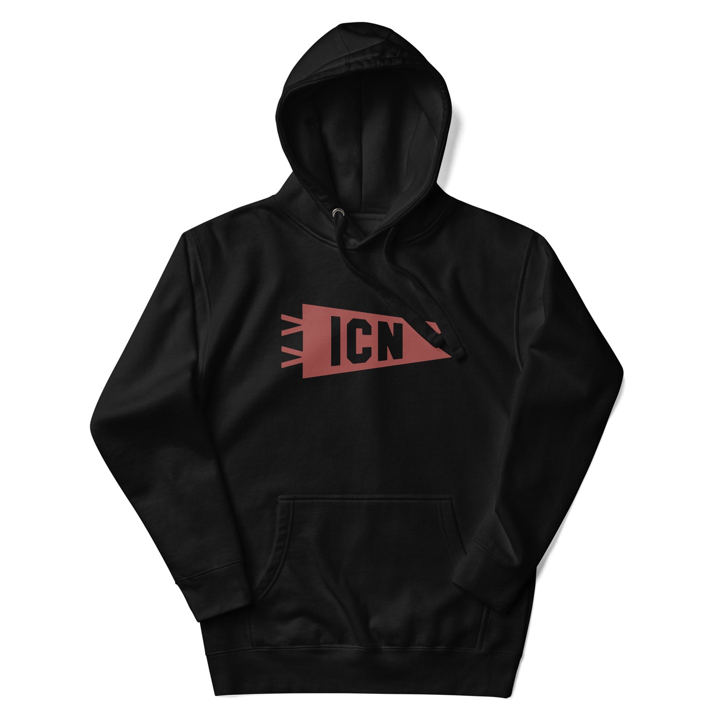 Airport Code Premium Hoodie - Terracotta Graphic • ICN Seoul • YHM Designs - Image 10