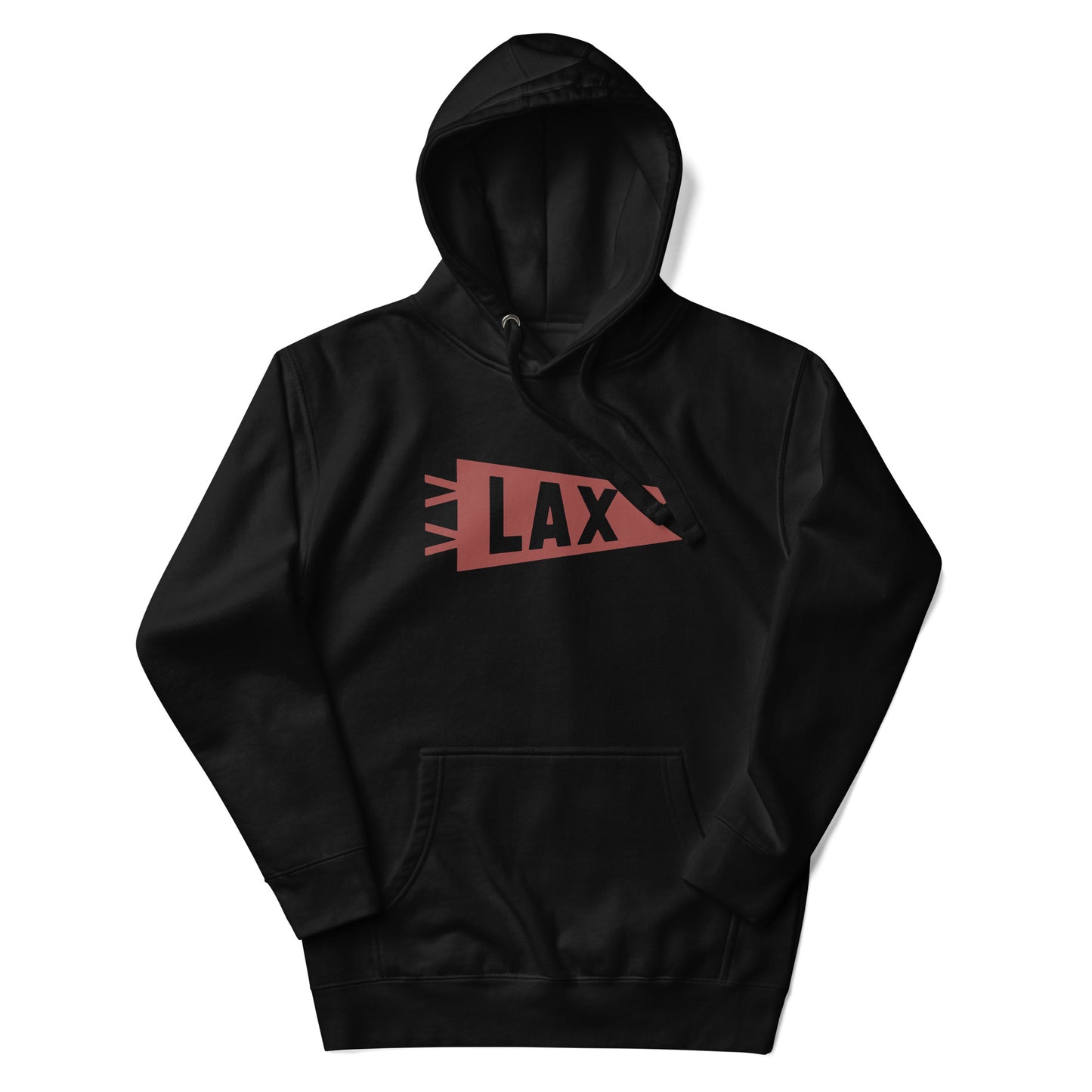 Airport Code Premium Hoodie - Terracotta Graphic • LAX Los Angeles • YHM Designs - Image 10