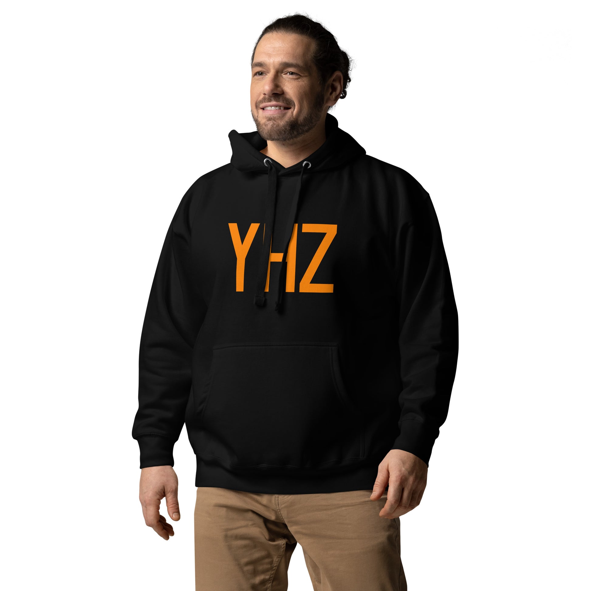 Premium Hoodie - Orange Graphic • YHZ Halifax • YHM Designs - Image 02