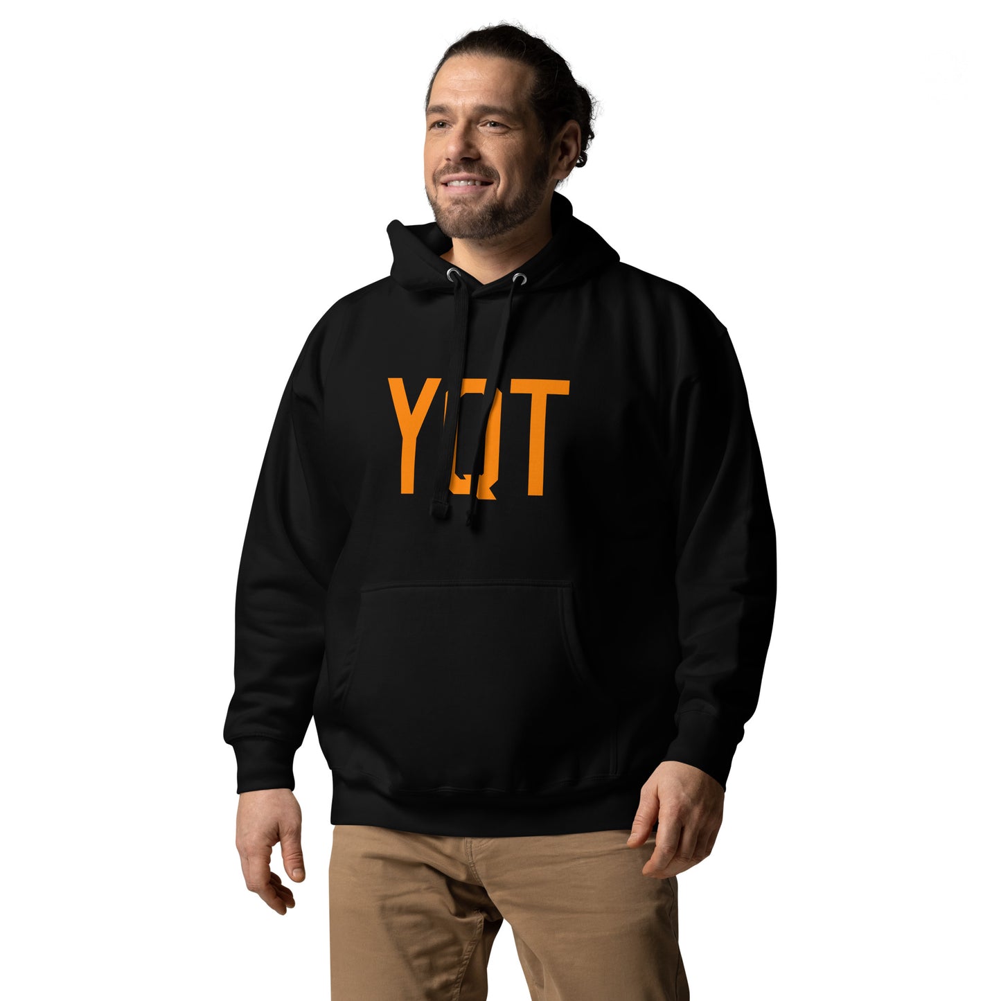 Premium Hoodie - Orange Graphic • YQT Thunder Bay • YHM Designs - Image 02