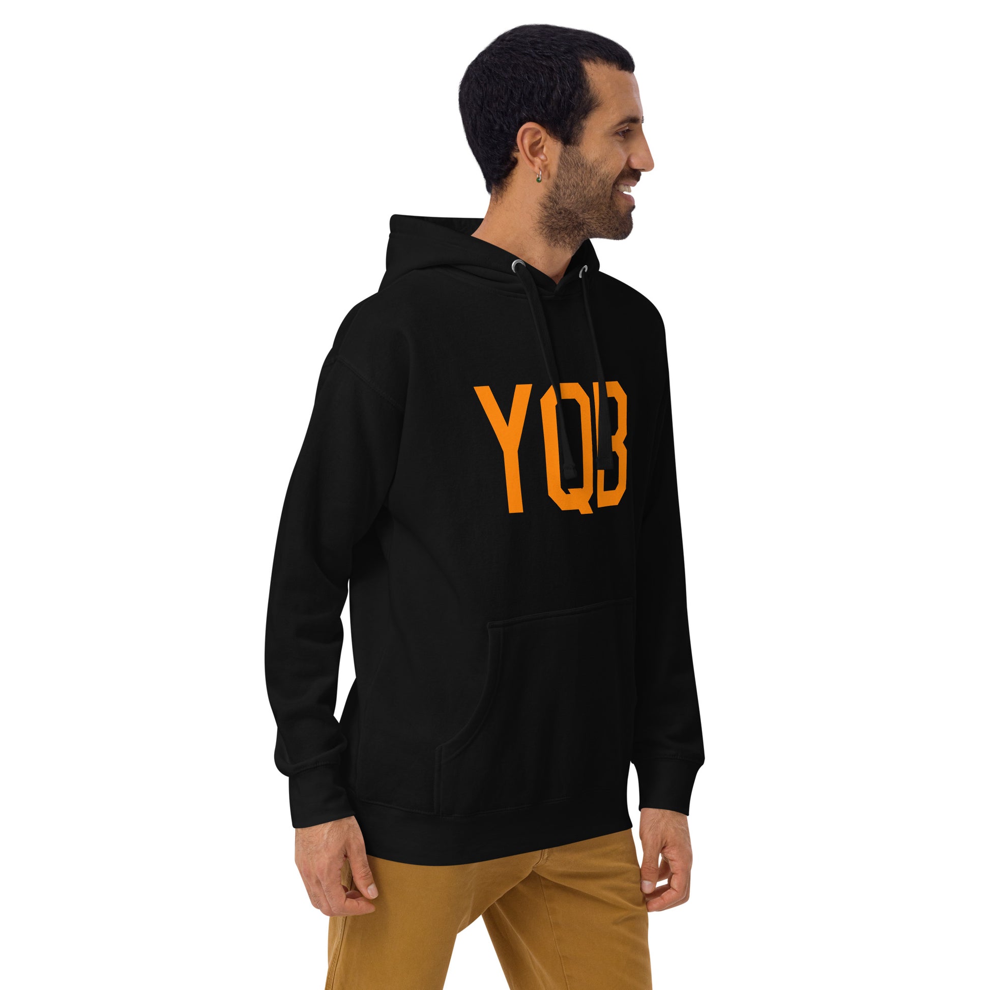 Premium Hoodie - Orange Graphic • YQB Quebec City • YHM Designs - Image 08