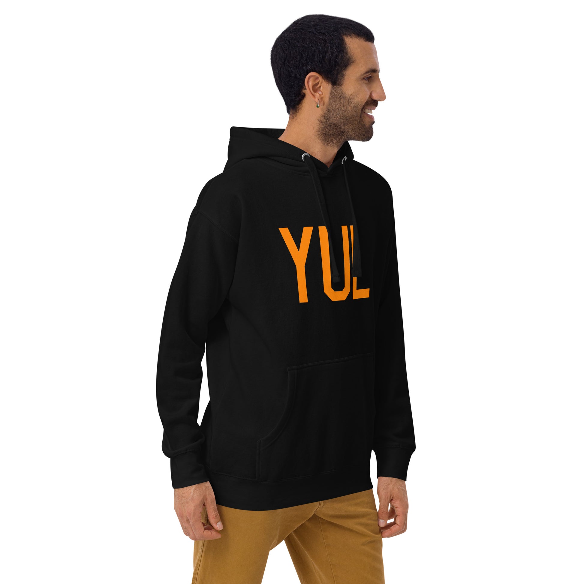 Premium Hoodie - Orange Graphic • YUL Montreal • YHM Designs - Image 08