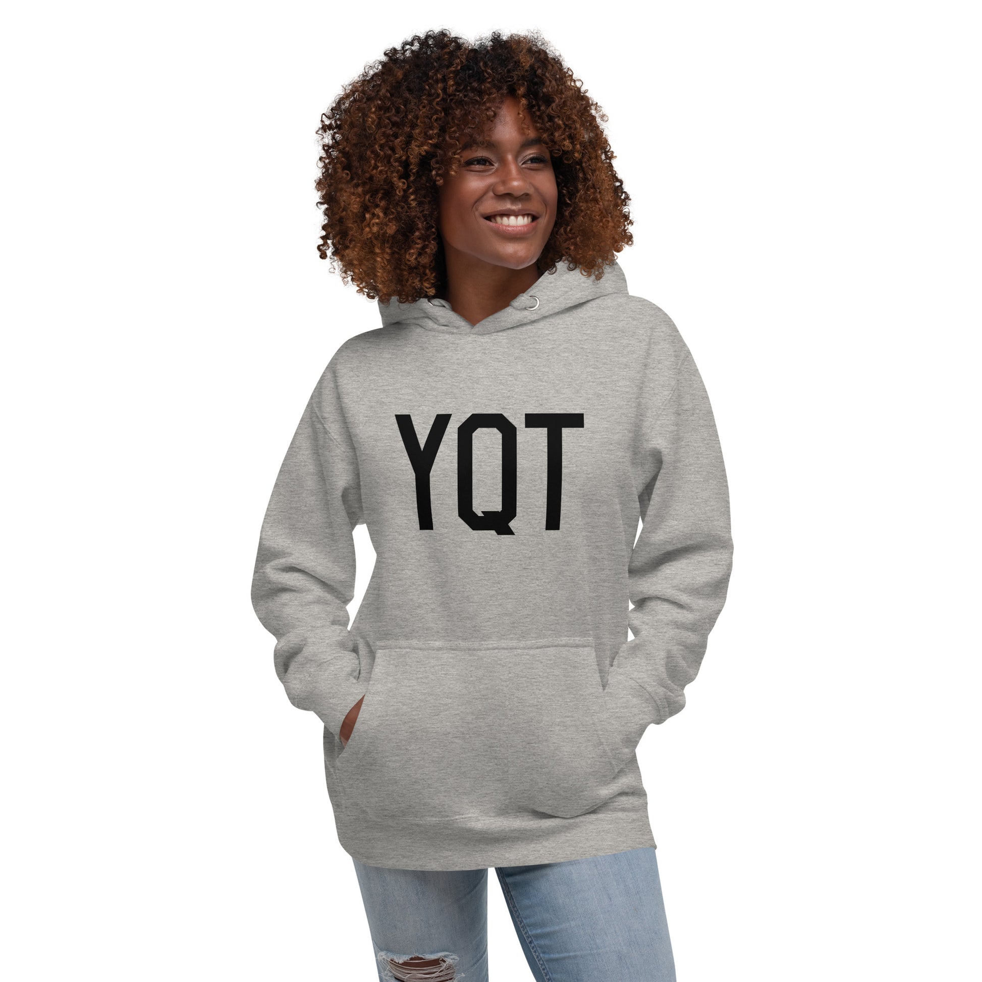 Premium Hoodie - Black Graphic • YQT Thunder Bay • YHM Designs - Image 01