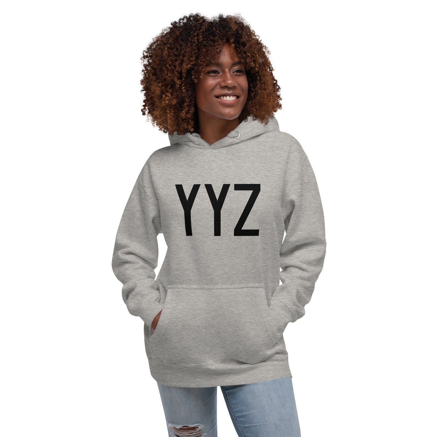 Premium Hoodie - Black Graphic • YYZ Toronto • YHM Designs - Image 01
