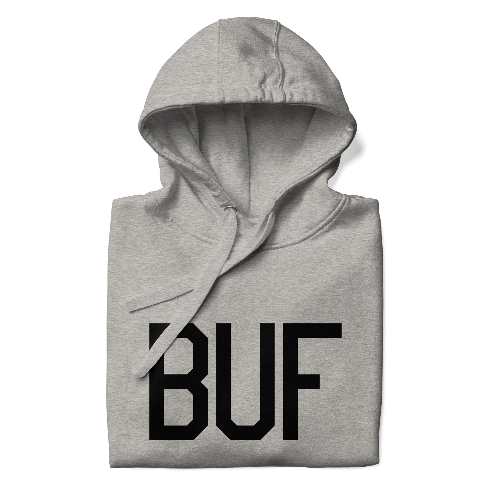 Premium Hoodie - Black Graphic • BUF Buffalo • YHM Designs - Image 03