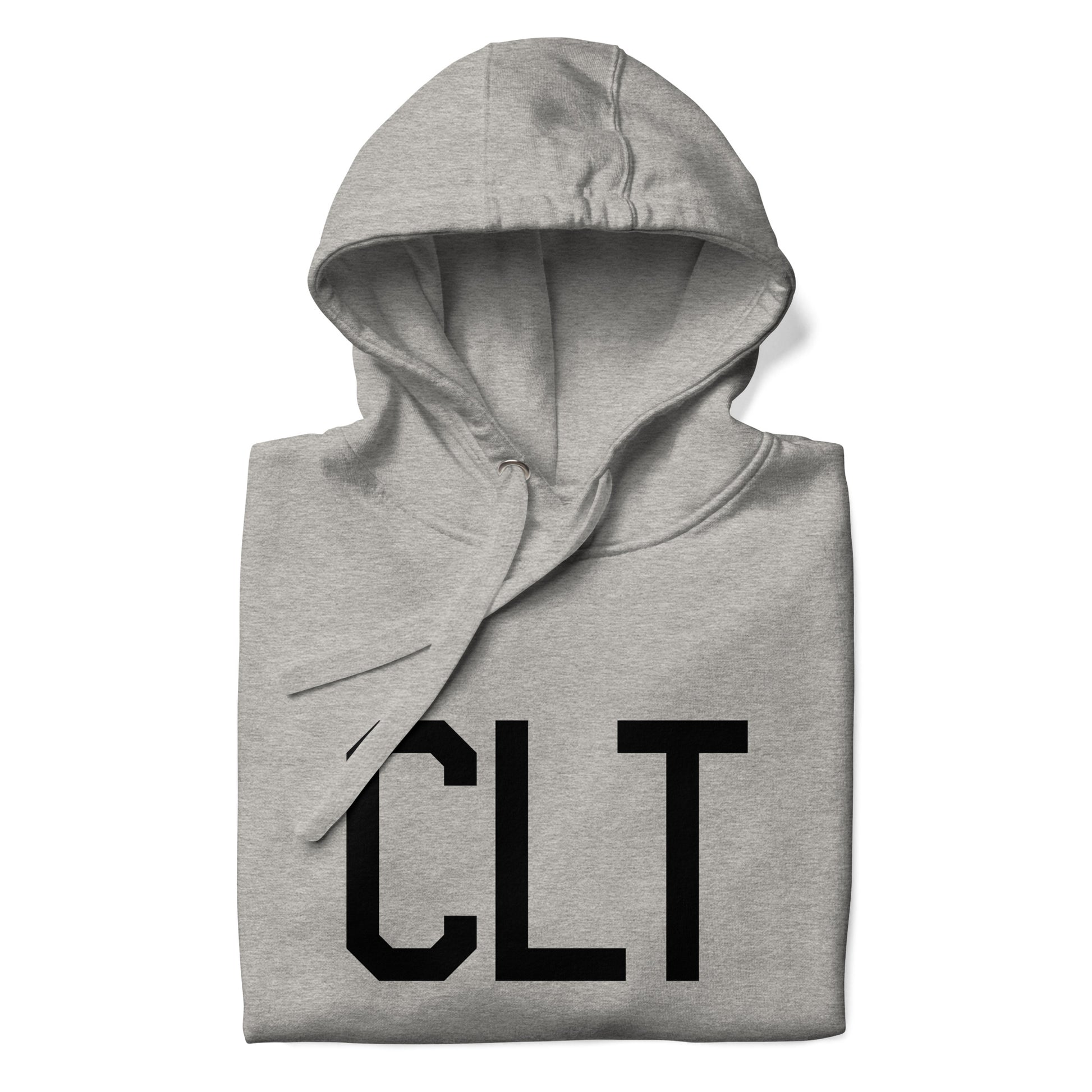 Premium Hoodie - Black Graphic • CLT Charlotte • YHM Designs - Image 03