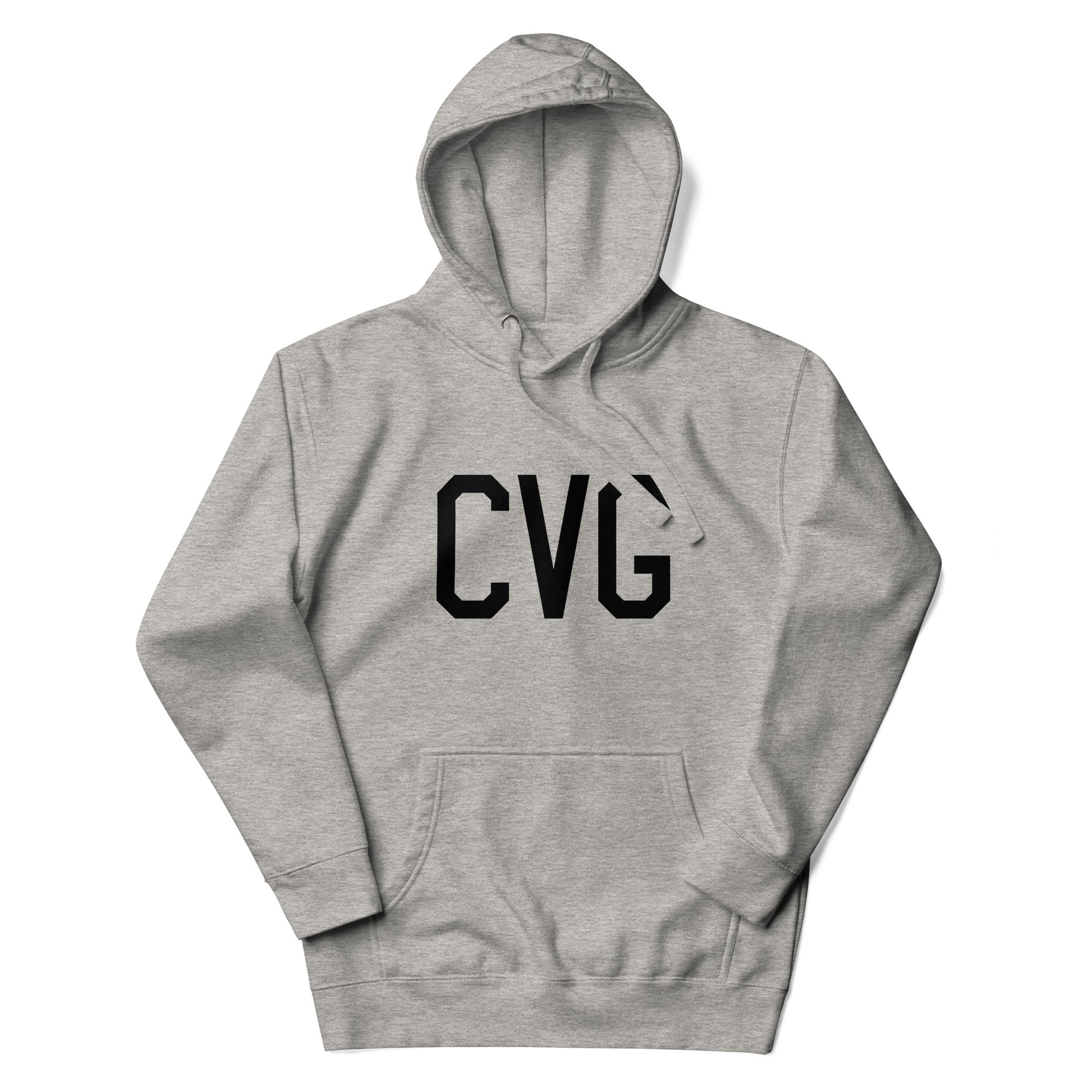 Premium Hoodie - Black Graphic • CVG Cincinnati • YHM Designs - Image 04