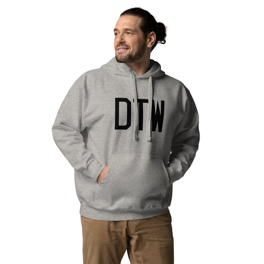 Premium Hoodie - Black Graphic • DTW Detroit • YHM Designs - Image 01