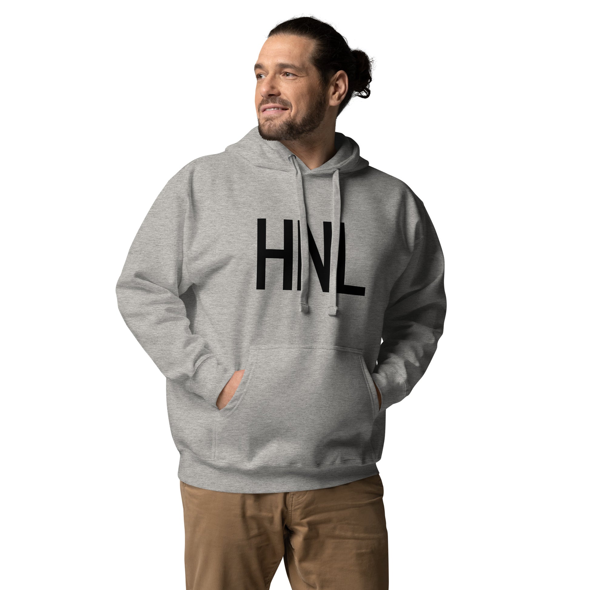 Premium Hoodie - Black Graphic • HNL Honolulu • YHM Designs - Image 01