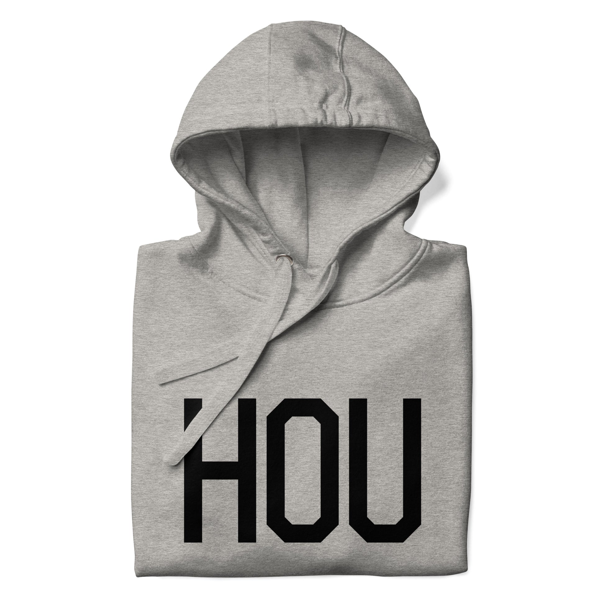 Premium Hoodie - Black Graphic • HOU Houston • YHM Designs - Image 03
