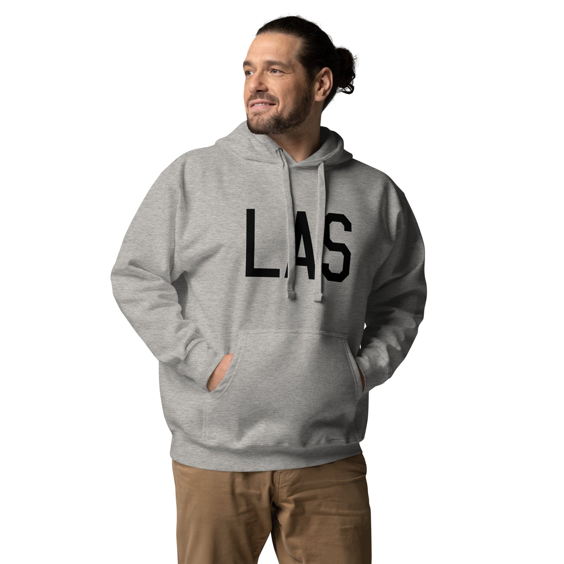 Premium Hoodie - Black Graphic • LAS Las Vegas • YHM Designs - Image 01