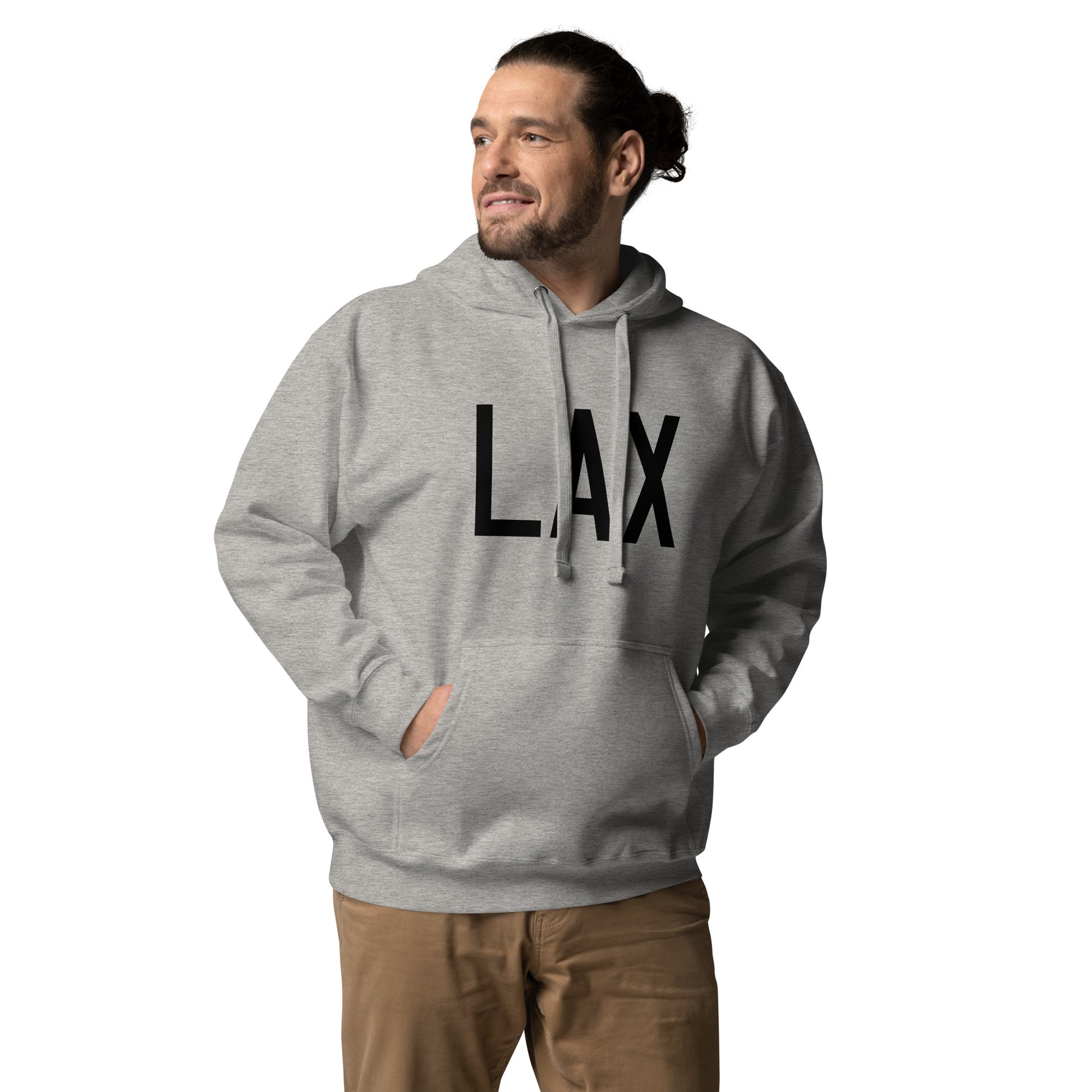 Premium Hoodie - Black Graphic • LAX Los Angeles • YHM Designs - Image 01