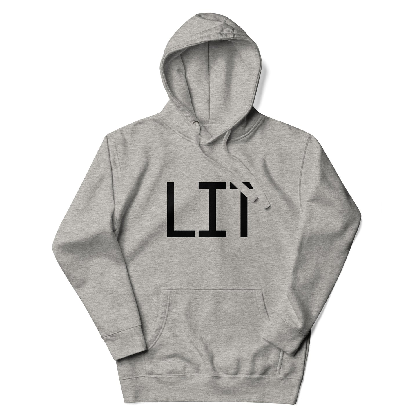 Premium Hoodie - Black Graphic • LIT Little Rock • YHM Designs - Image 04