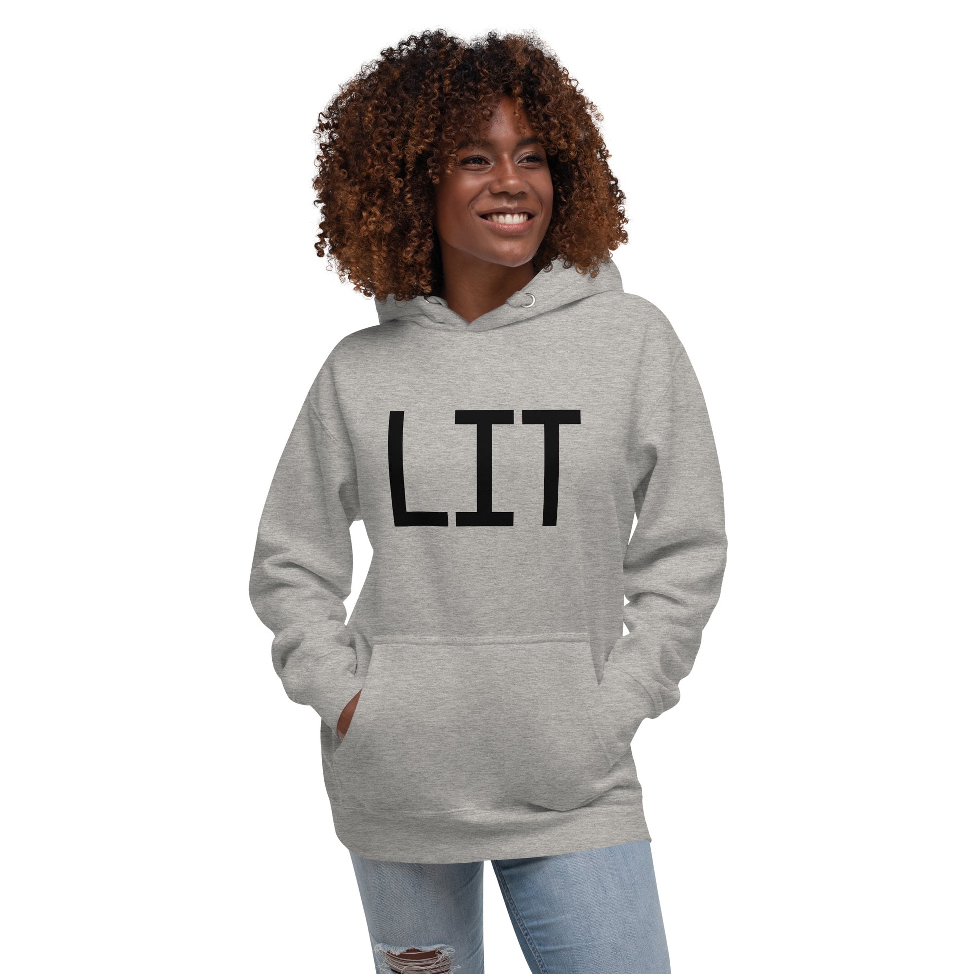 Premium Hoodie - Black Graphic • LIT Little Rock • YHM Designs - Image 05