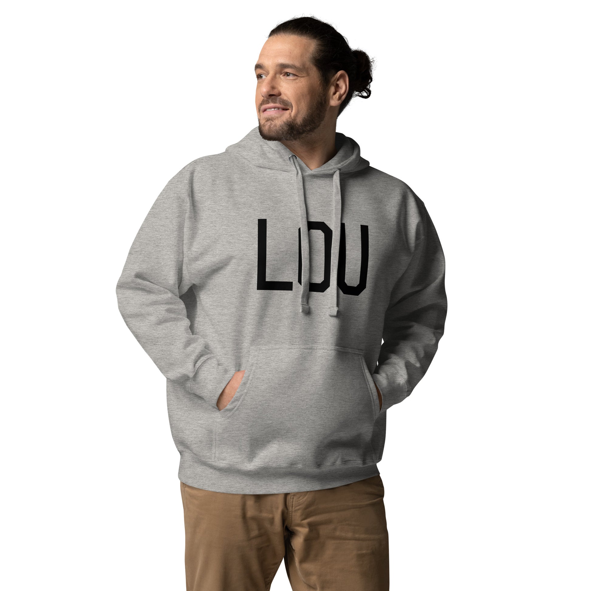 Premium Hoodie - Black Graphic • LOU Louisville • YHM Designs - Image 01