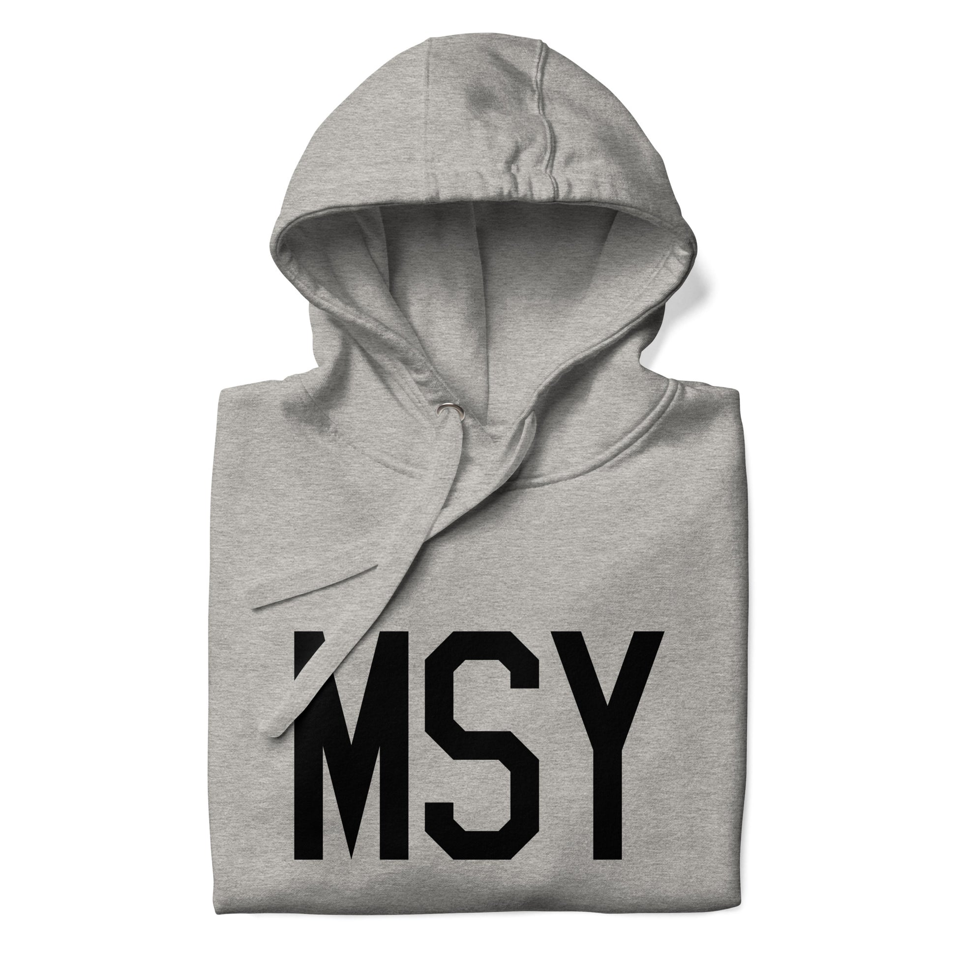 Premium Hoodie - Black Graphic • MSY New Orleans • YHM Designs - Image 03