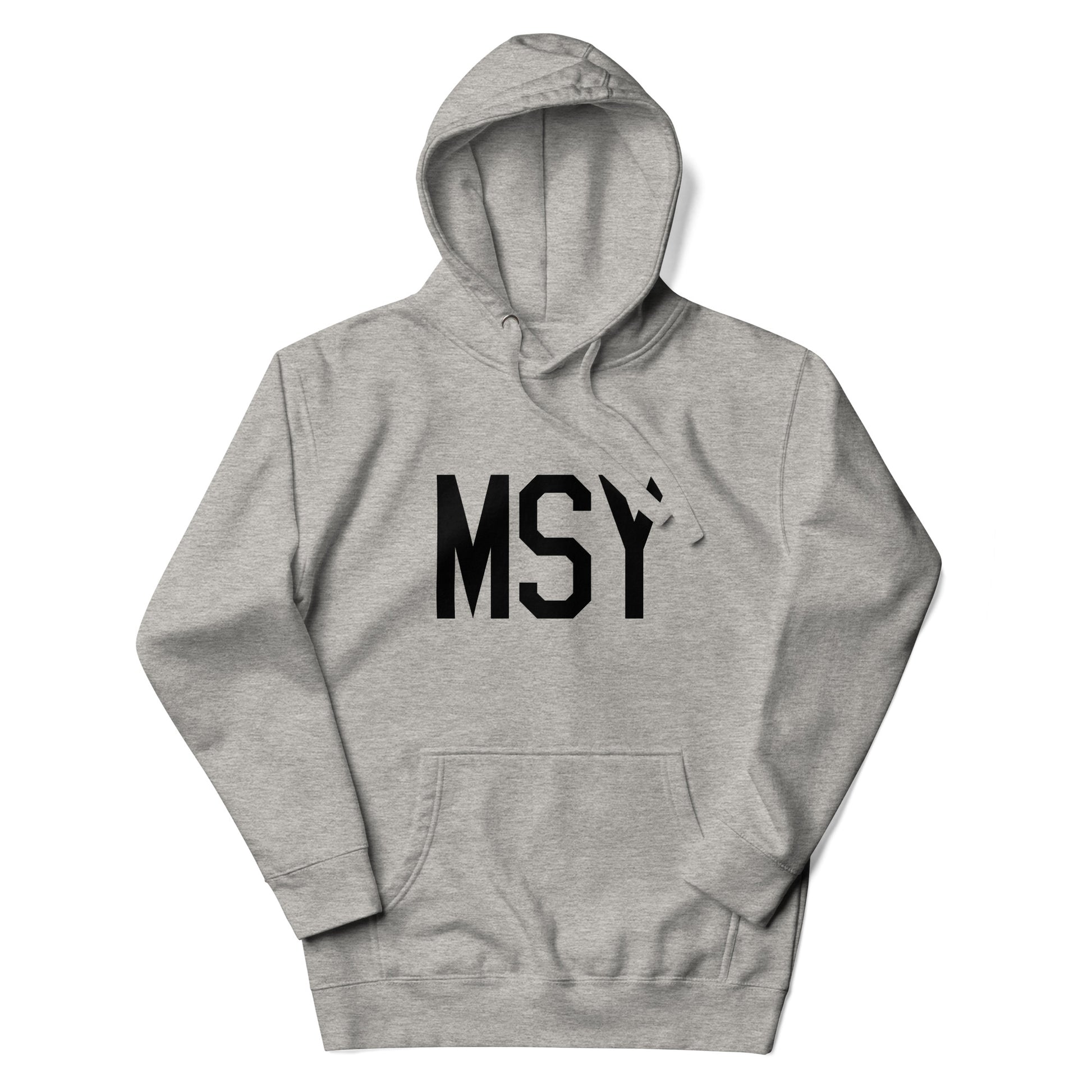 Premium Hoodie - Black Graphic • MSY New Orleans • YHM Designs - Image 04