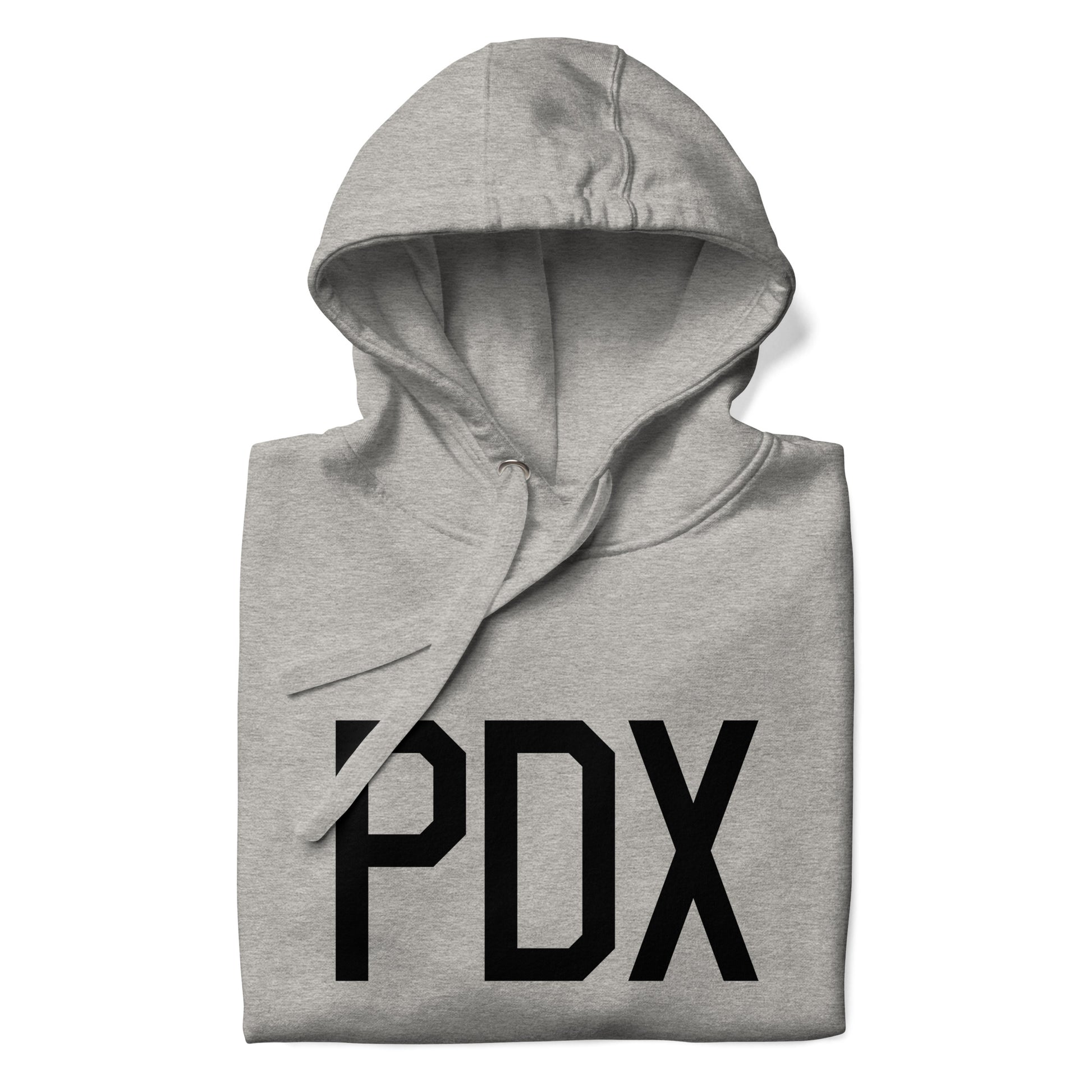 Premium Hoodie - Black Graphic • PDX Portland • YHM Designs - Image 03