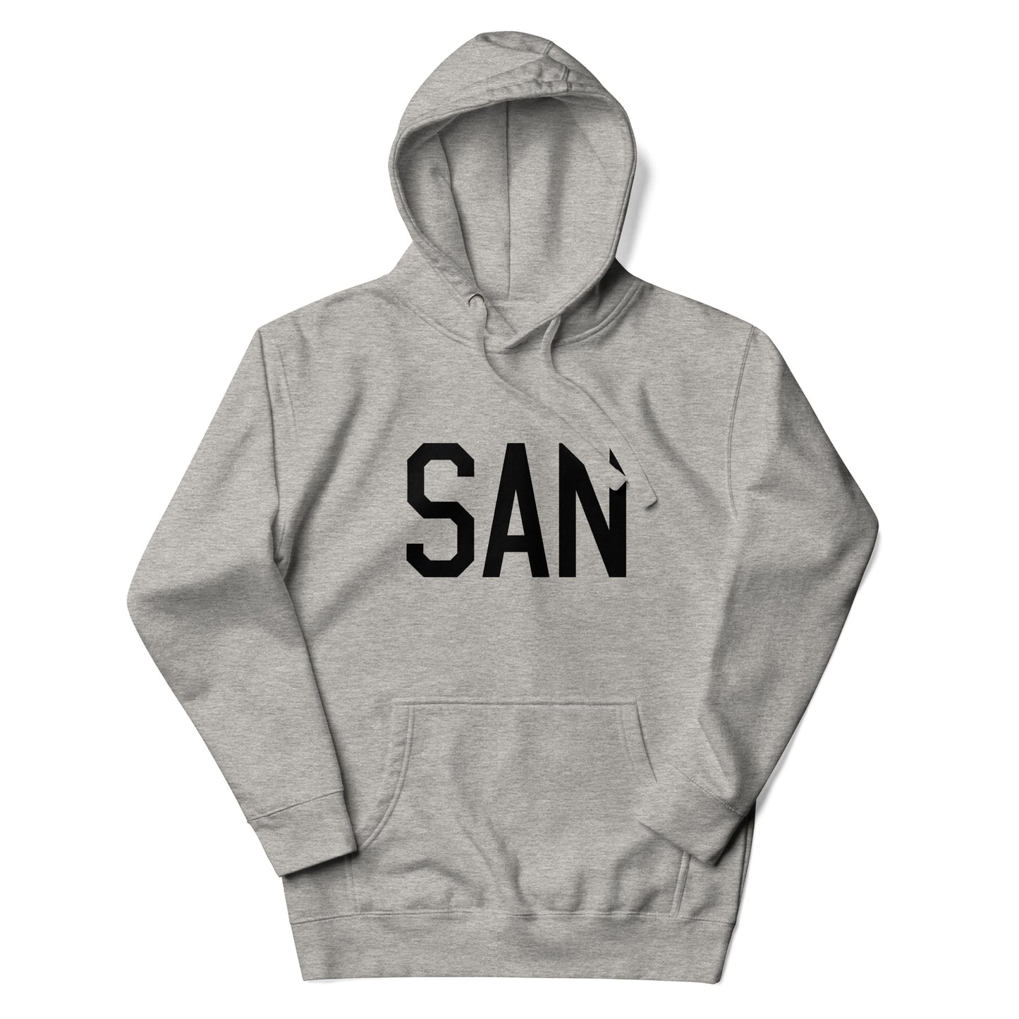 Premium Hoodie - Black Graphic • SAN San Diego • YHM Designs - Image 04