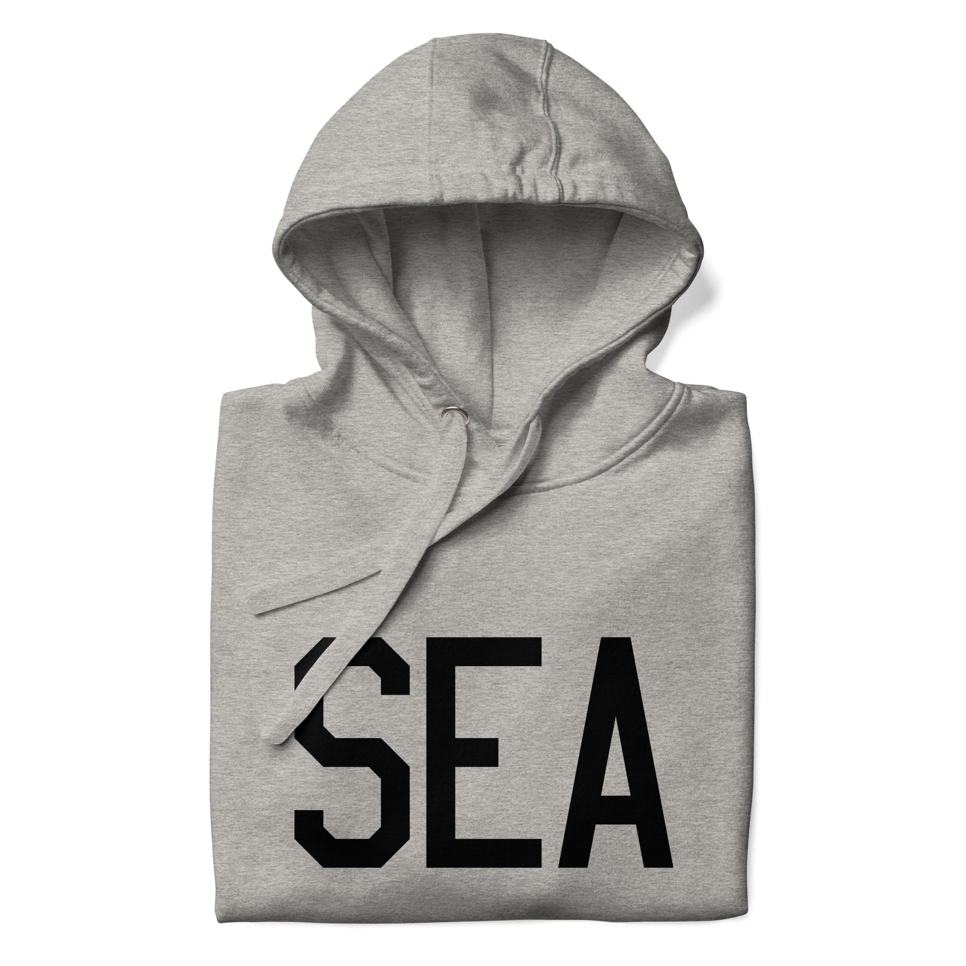 Premium Hoodie - Black Graphic • SEA Seattle • YHM Designs - Image 03