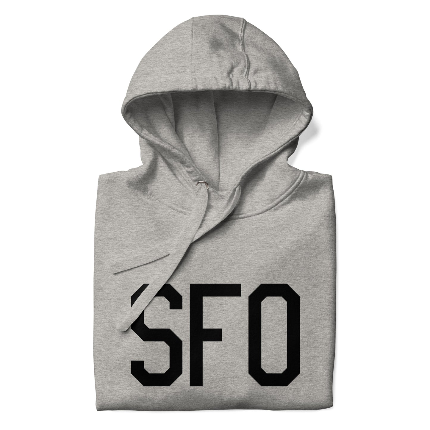 Premium Hoodie - Black Graphic • SFO San Francisco • YHM Designs - Image 03