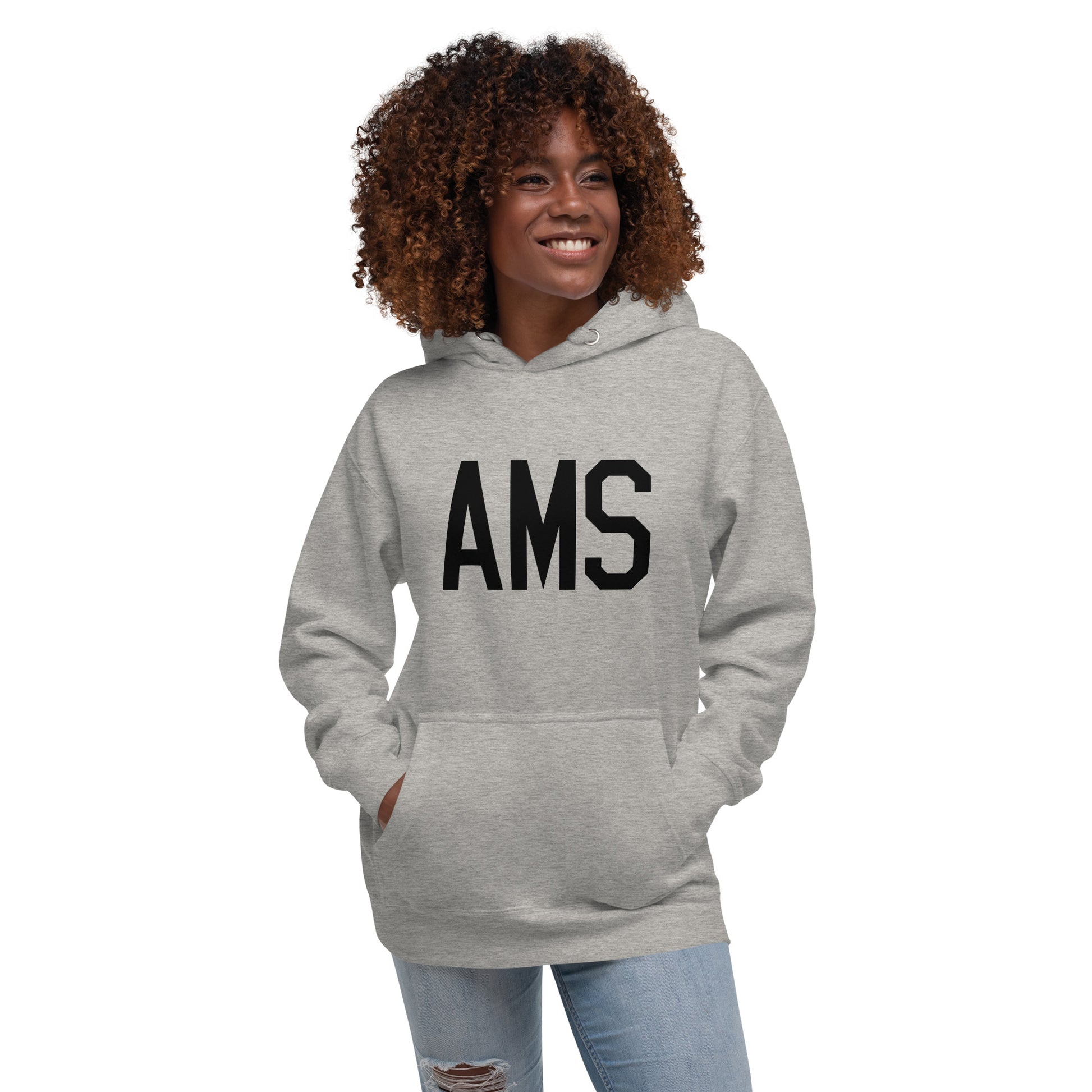 Premium Hoodie - Black Graphic • AMS Amsterdam • YHM Designs - Image 05