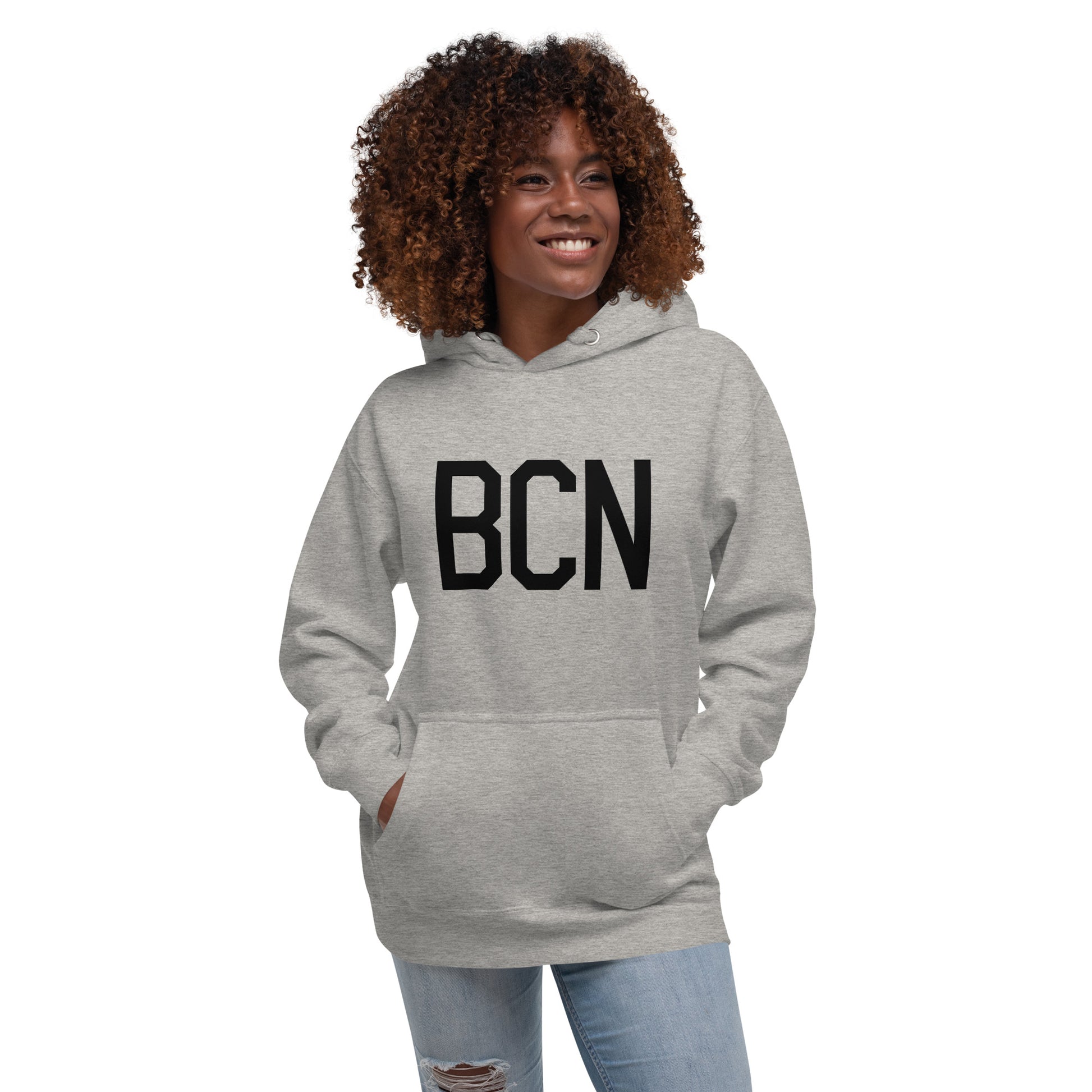 Premium Hoodie - Black Graphic • BCN Barcelona • YHM Designs - Image 05