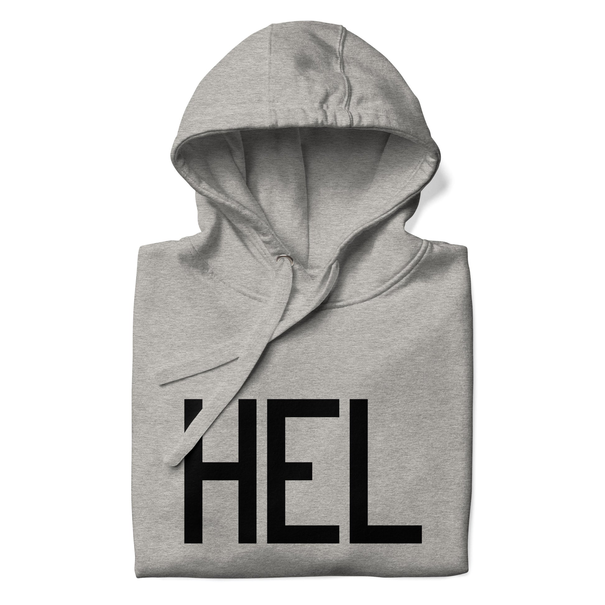 Premium Hoodie - Black Graphic • HEL Helsinki • YHM Designs - Image 03